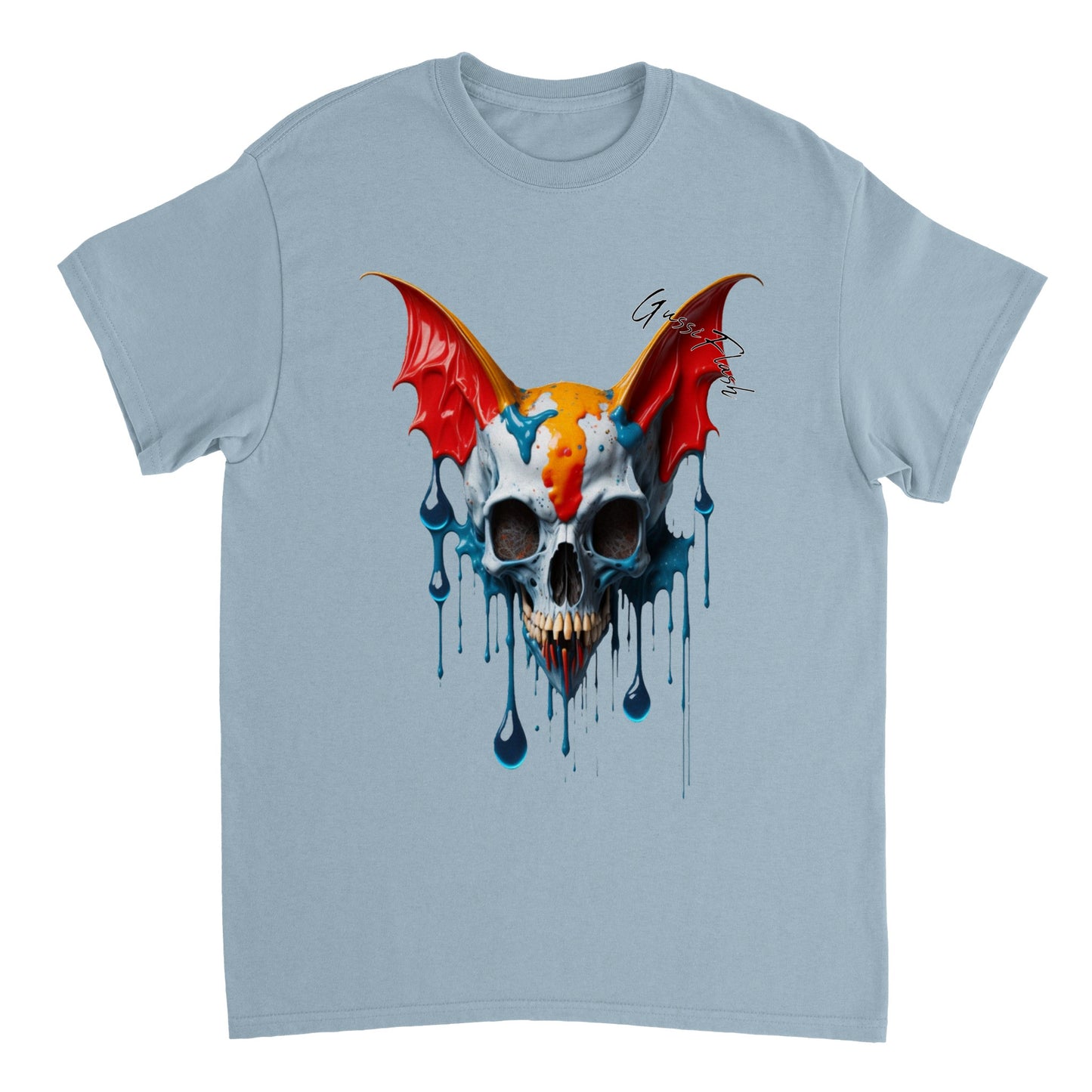 Schweres Unisex T-Shirt mit GussiFlash Skull