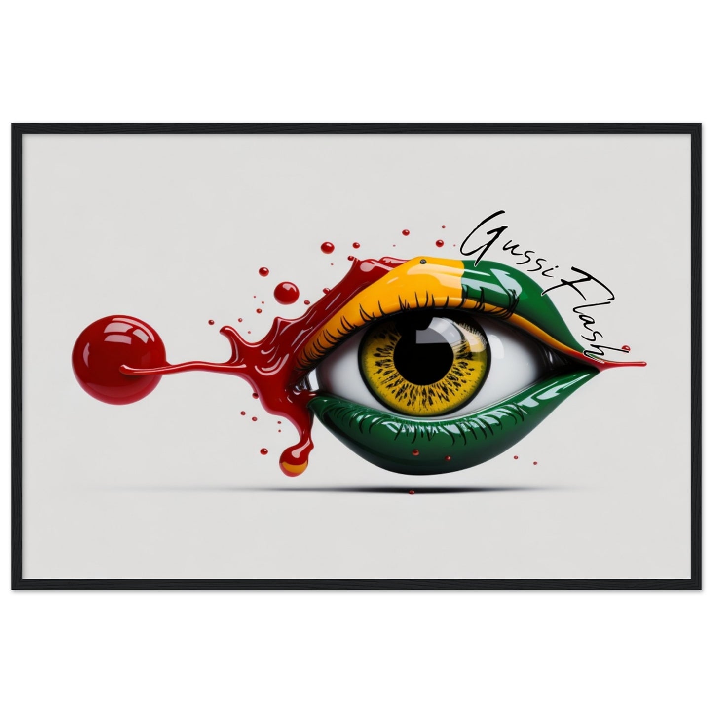 Premium-Poster aus mattem Papier mit Holzrahmen