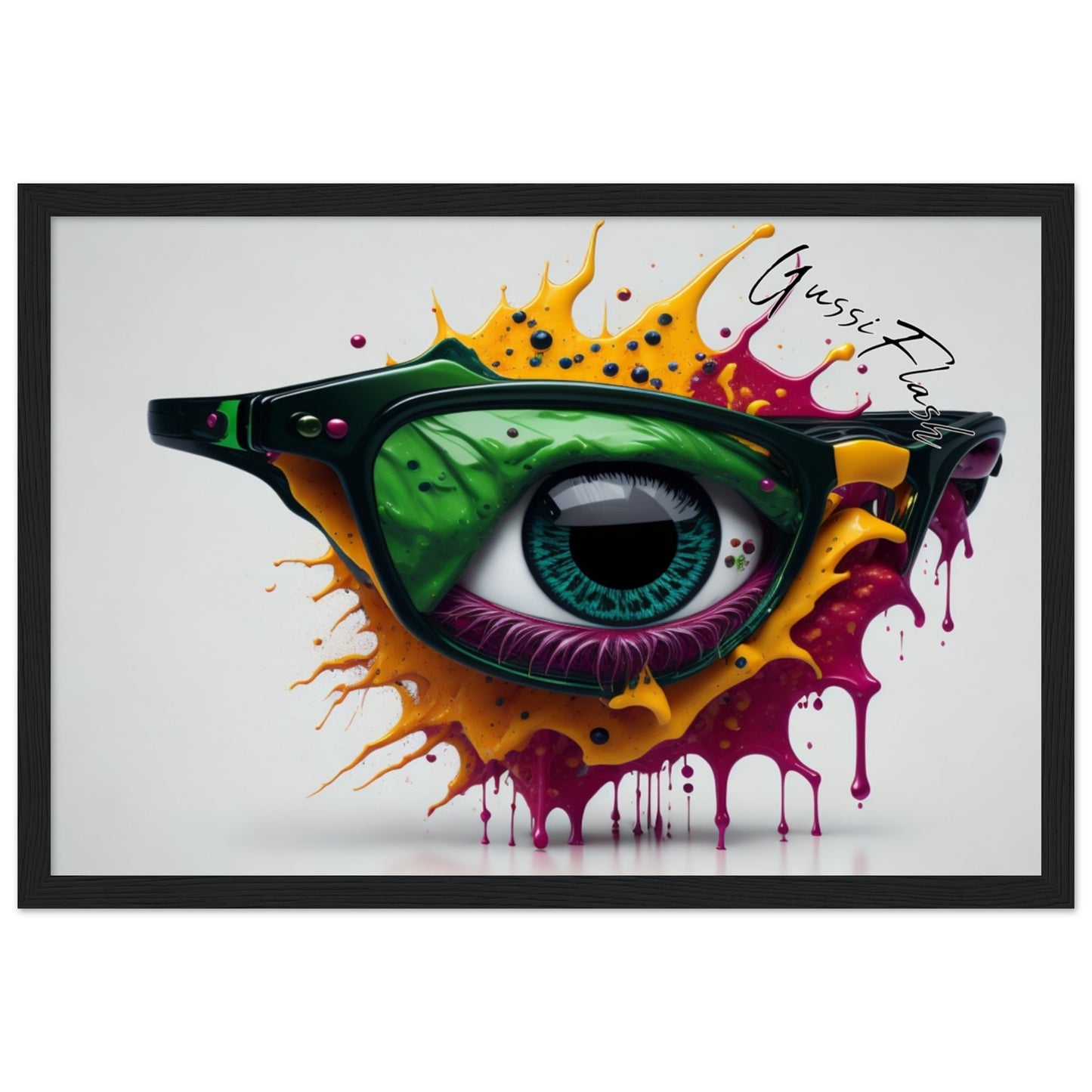 Premium-Poster aus mattem Papier mit Holzrahmen