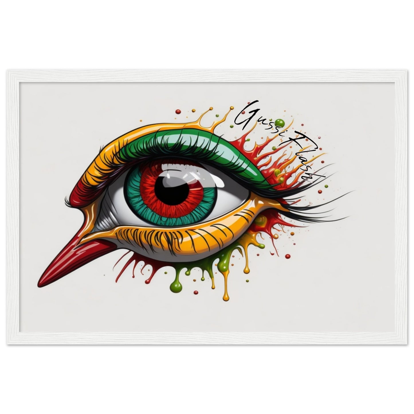 Premium-Poster aus mattem Papier mit Holzrahmen