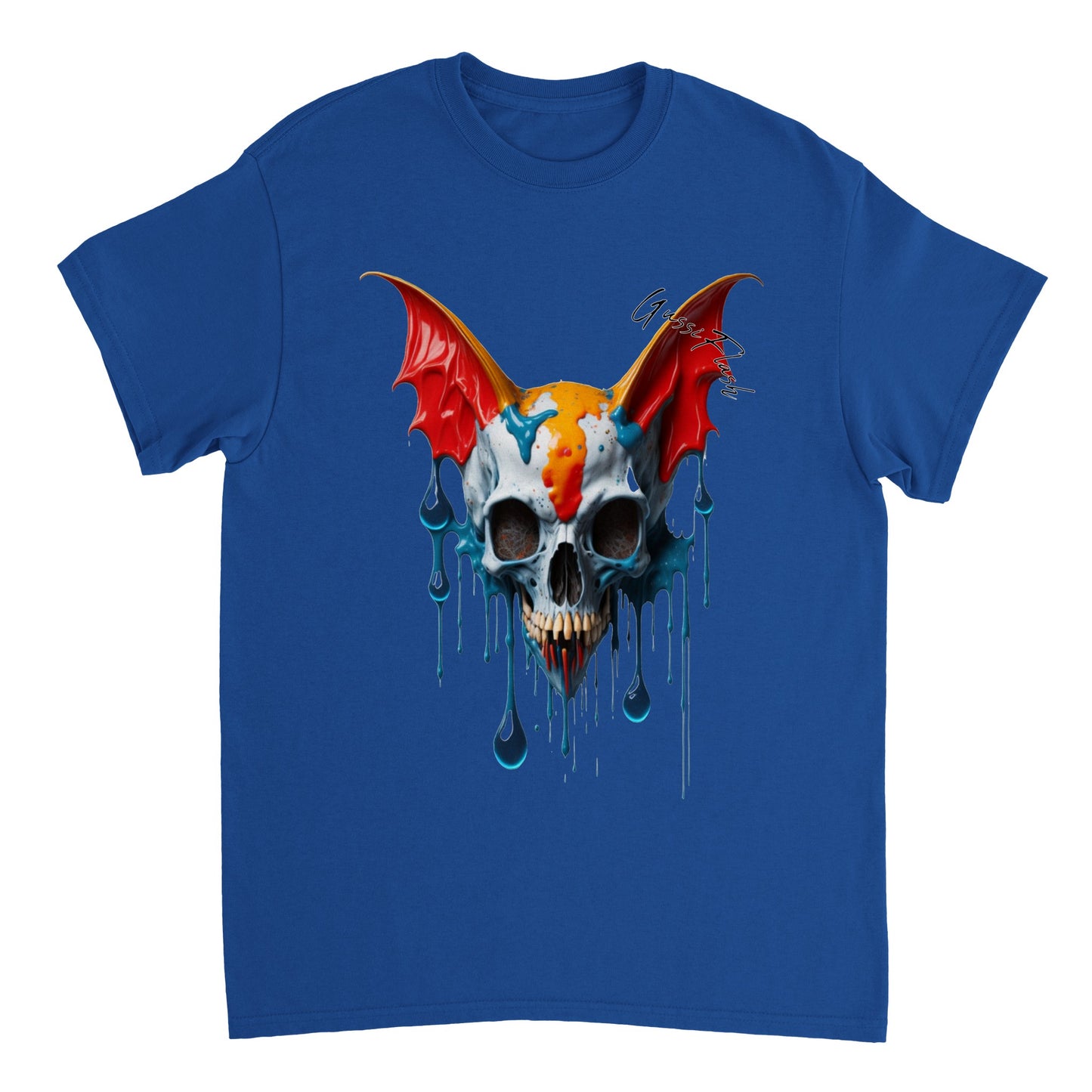 Schweres Unisex T-Shirt mit GussiFlash Skull