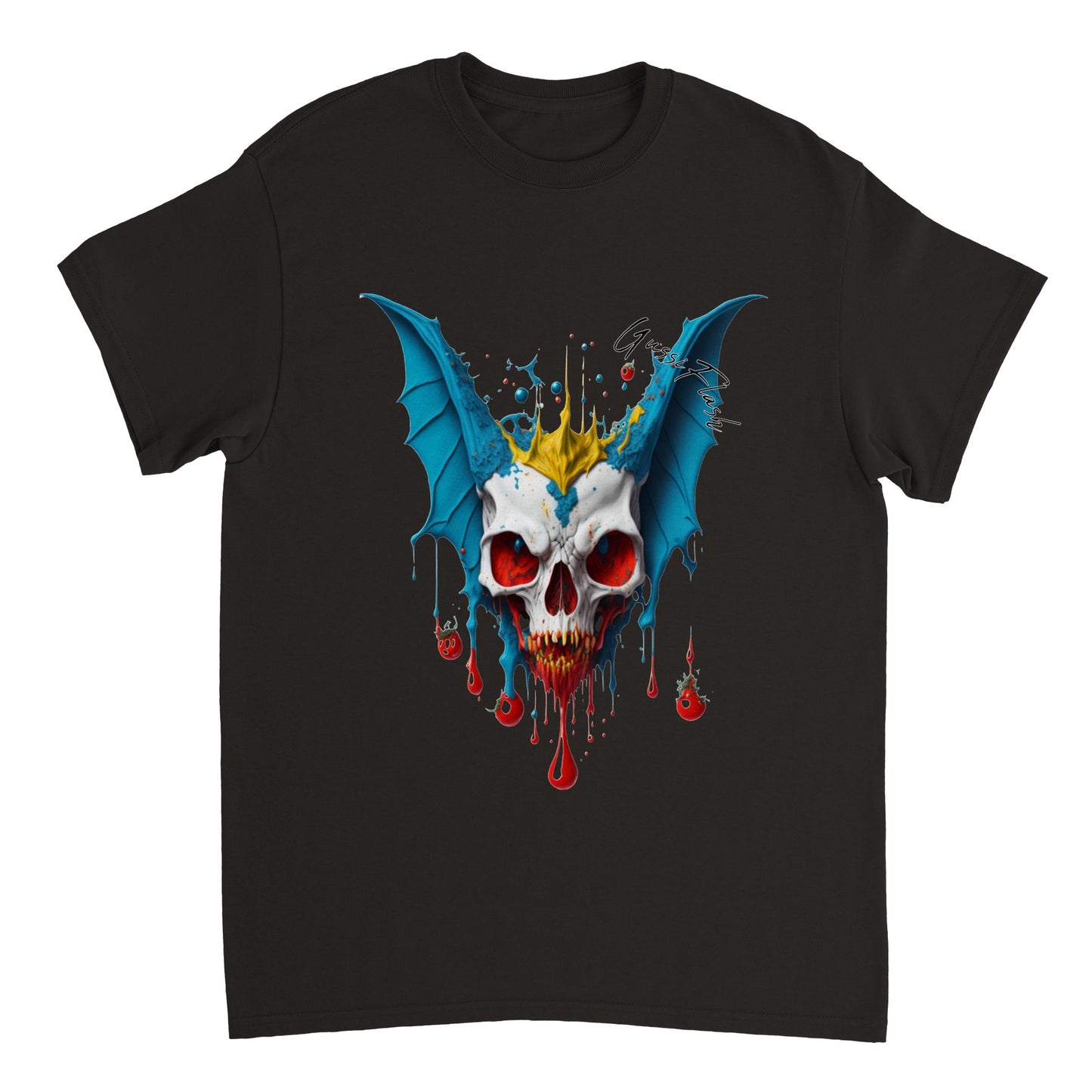 Schweres Unisex T-Shirt mit GussiFlash Logo