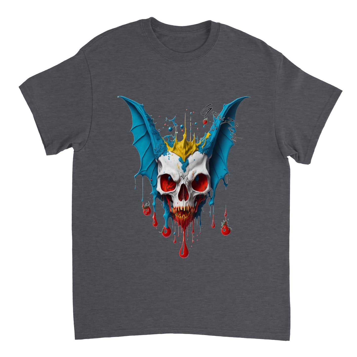Schweres Unisex T-Shirt mit GussiFlash Logo
