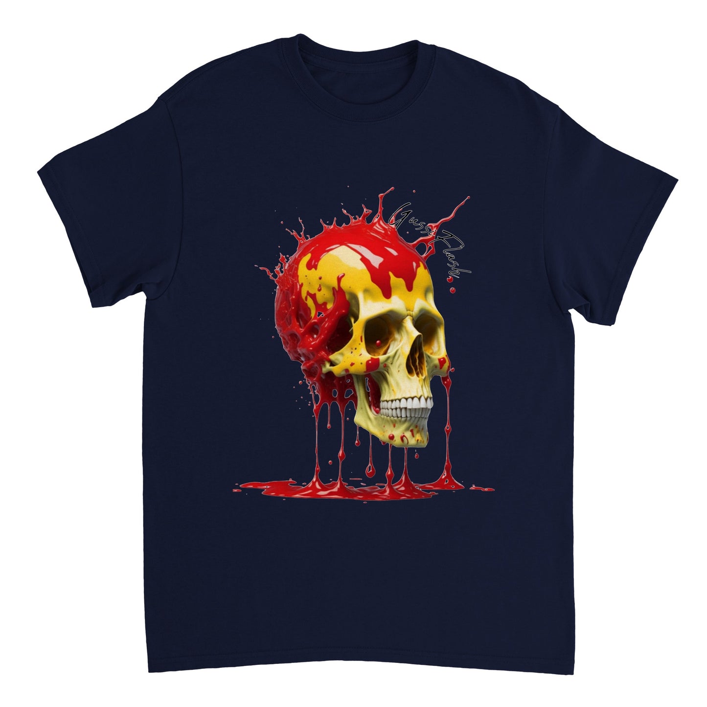Schweres Unisex T-Shirt mit Skull von GussiFlash