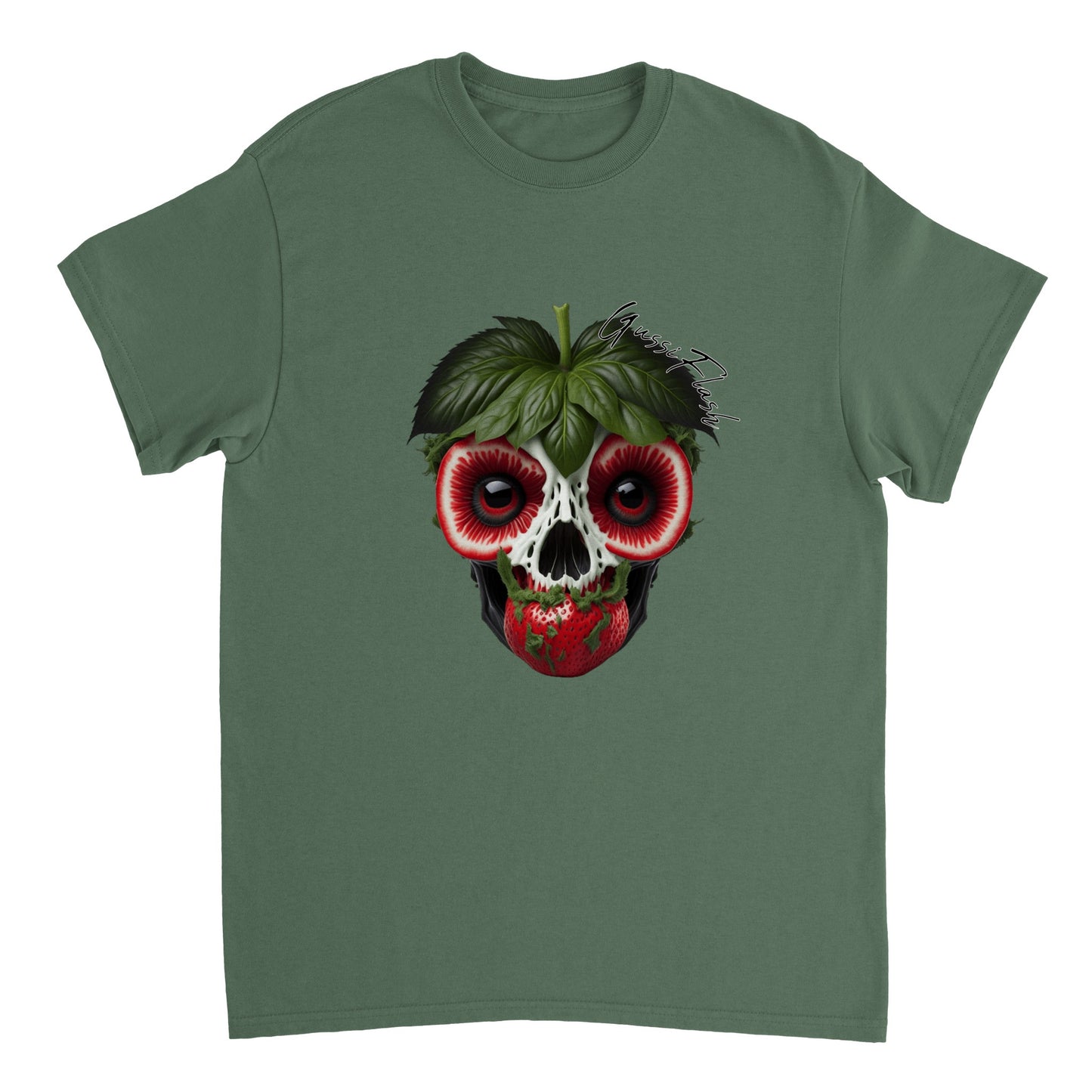 Schweres Unisex T-Shirt mit GussiFlash Skull