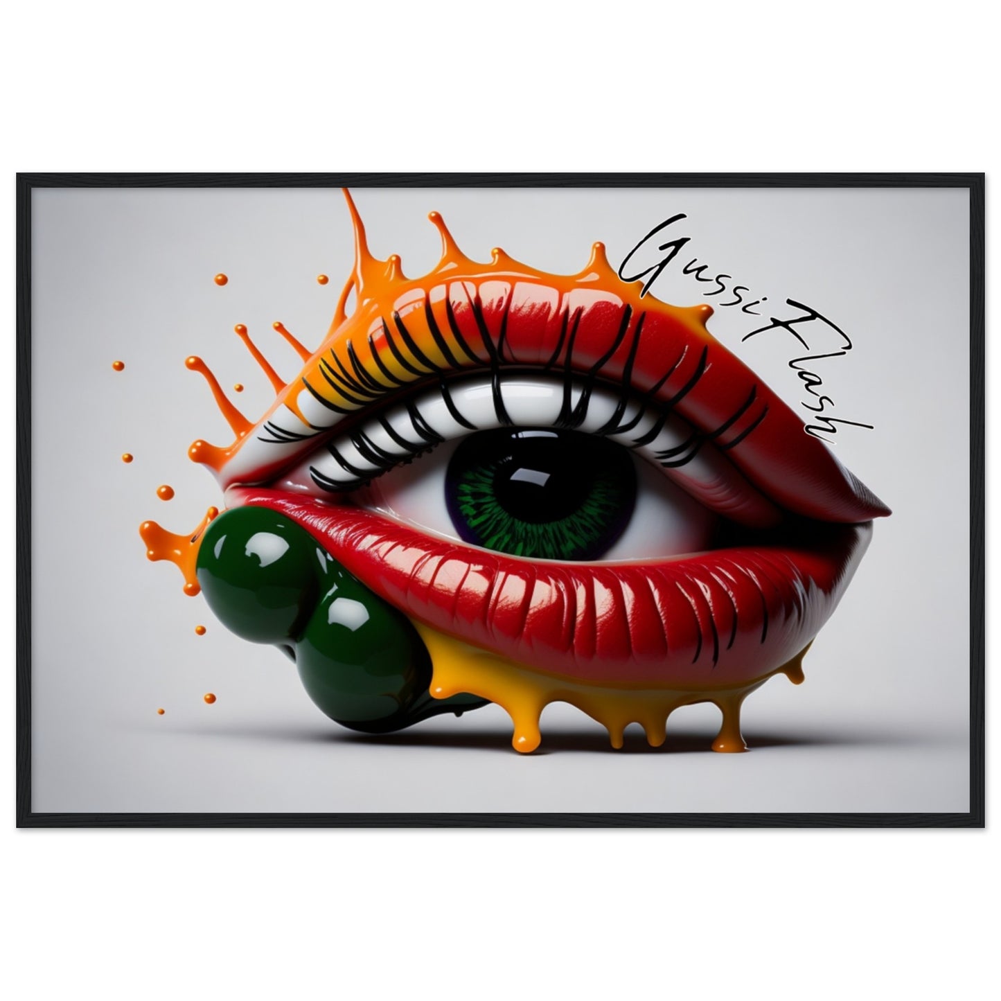 Premium-Poster aus mattem Papier mit Holzrahmen