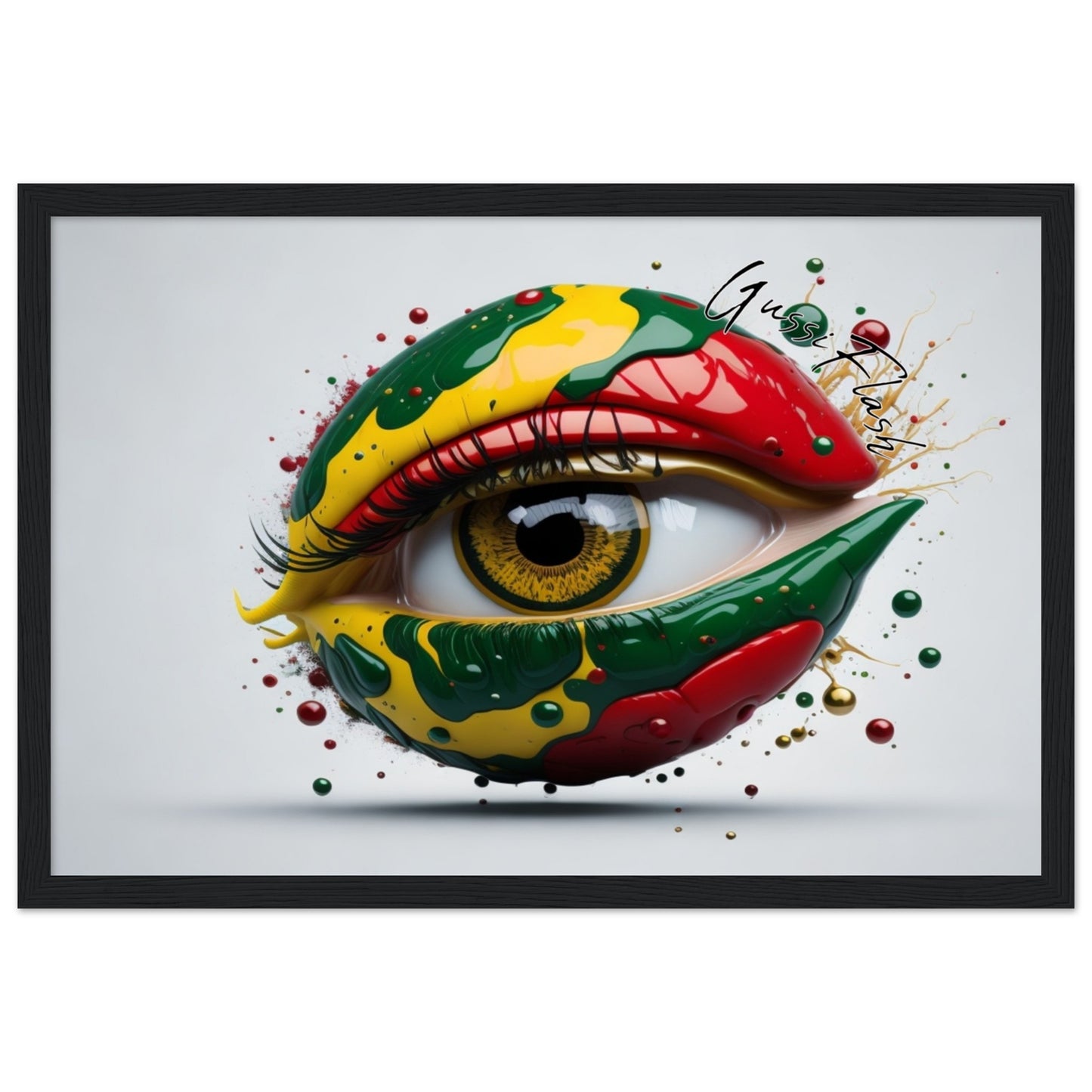Premium-Poster aus mattem Papier mit Holzrahmen