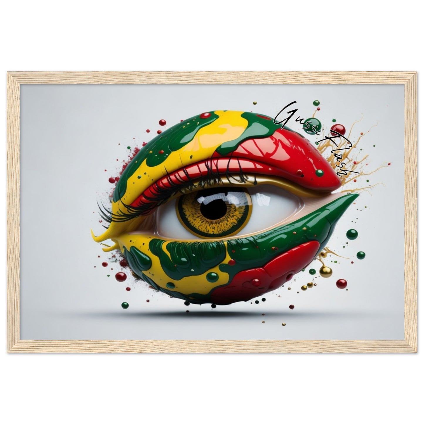 Premium-Poster aus mattem Papier mit Holzrahmen