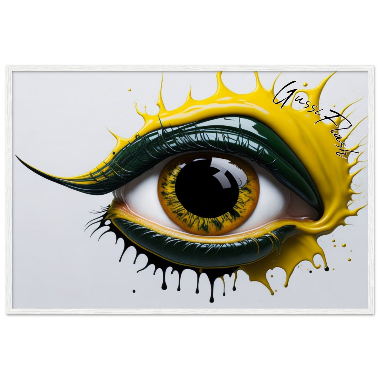 Premium-Poster aus mattem Papier mit Holzrahmen