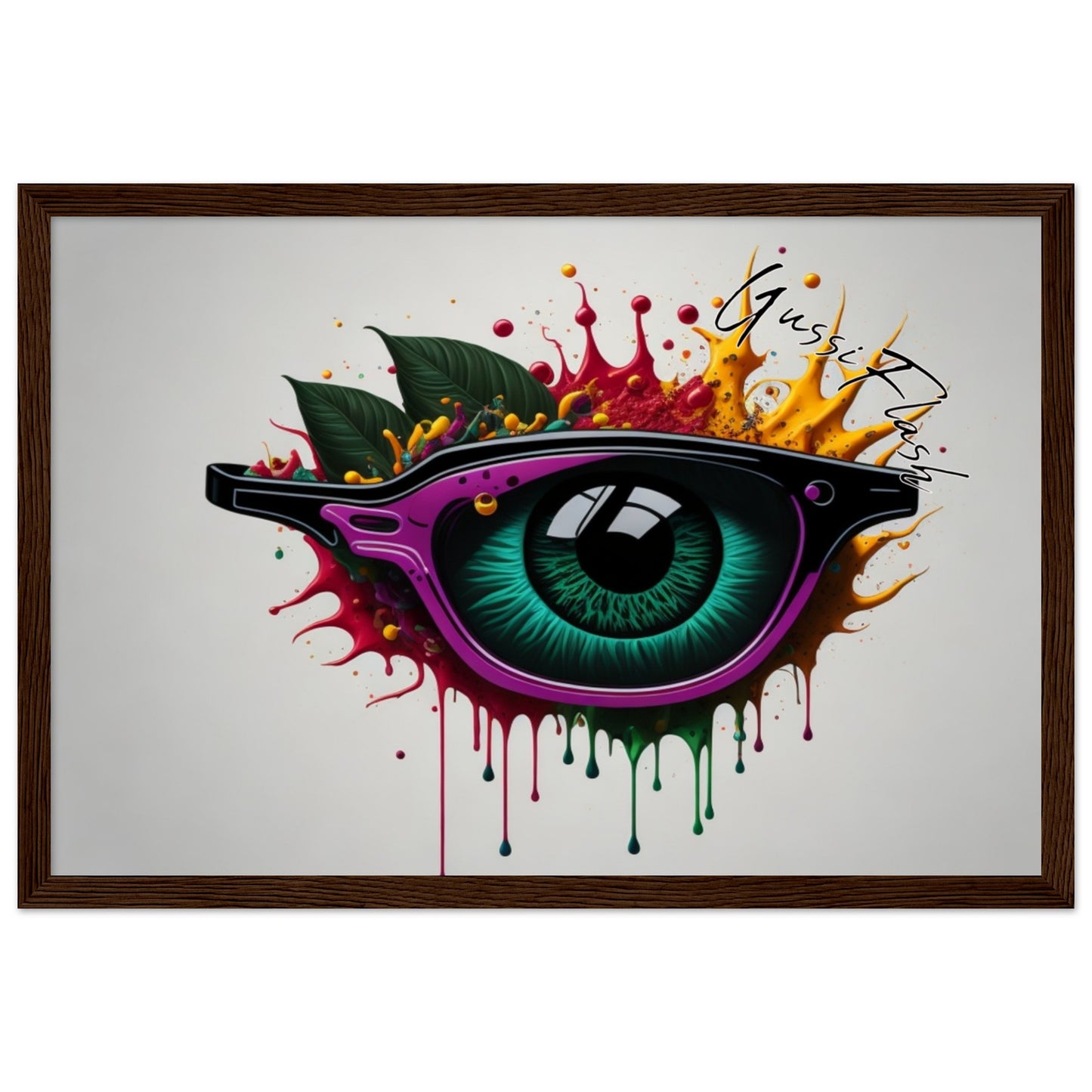 Premium-Poster aus mattem Papier mit Holzrahmen