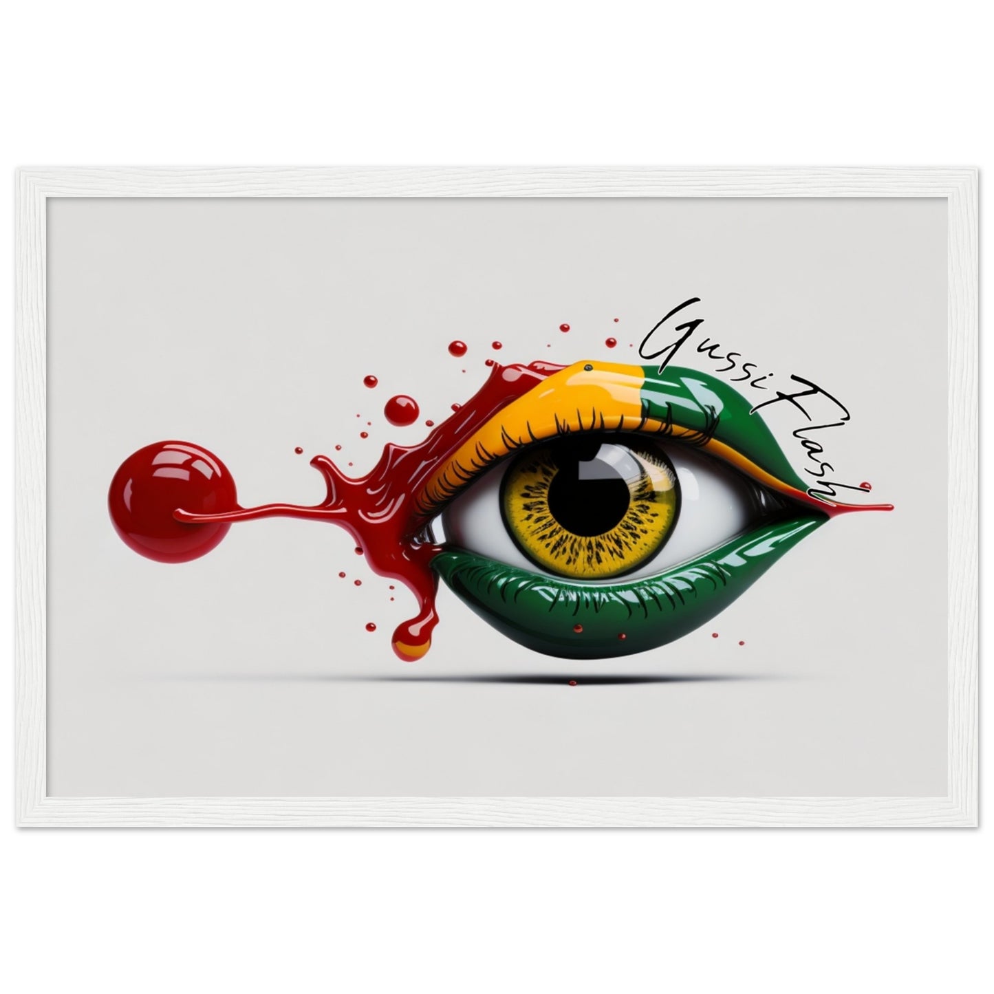 Premium-Poster aus mattem Papier mit Holzrahmen