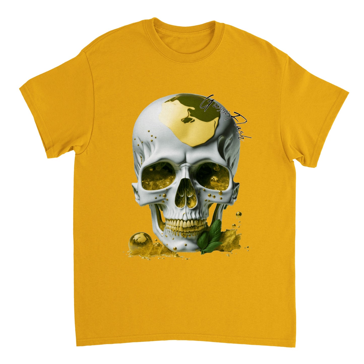 Schweres Unisex T-Shirt mit GussiFlash Skull