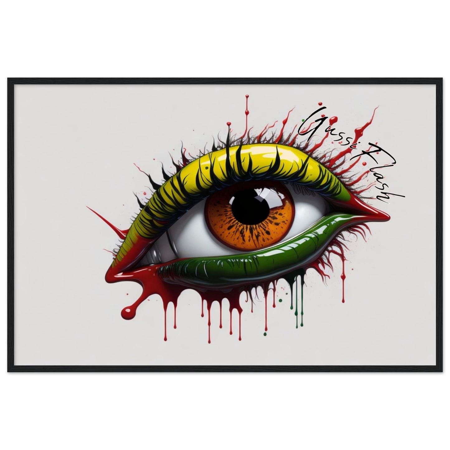 Premium-Poster aus mattem Papier mit Holzrahmen