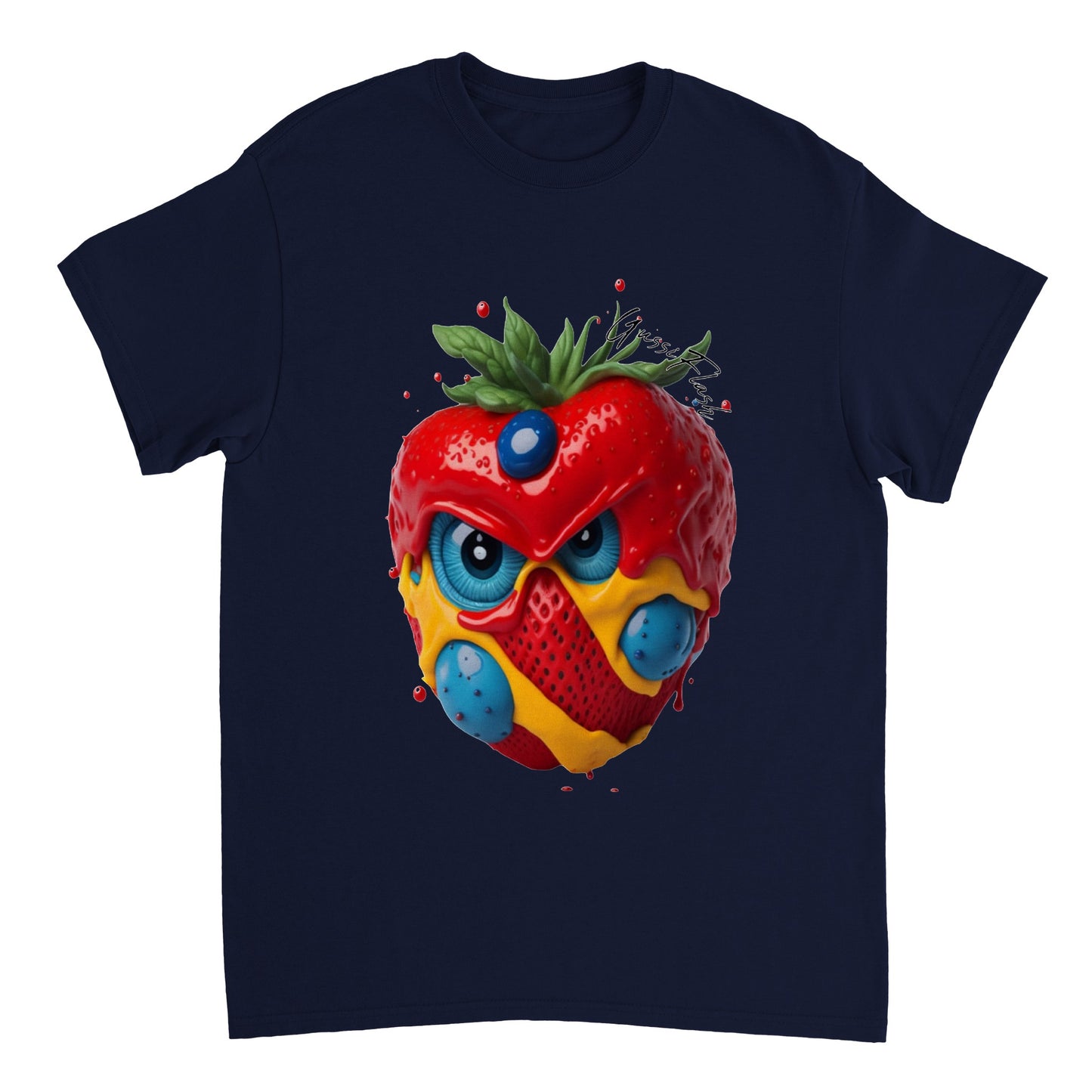 Schweres Unisex T-Shirt mit Rundhalsausschnitt und Gussiflash Logo