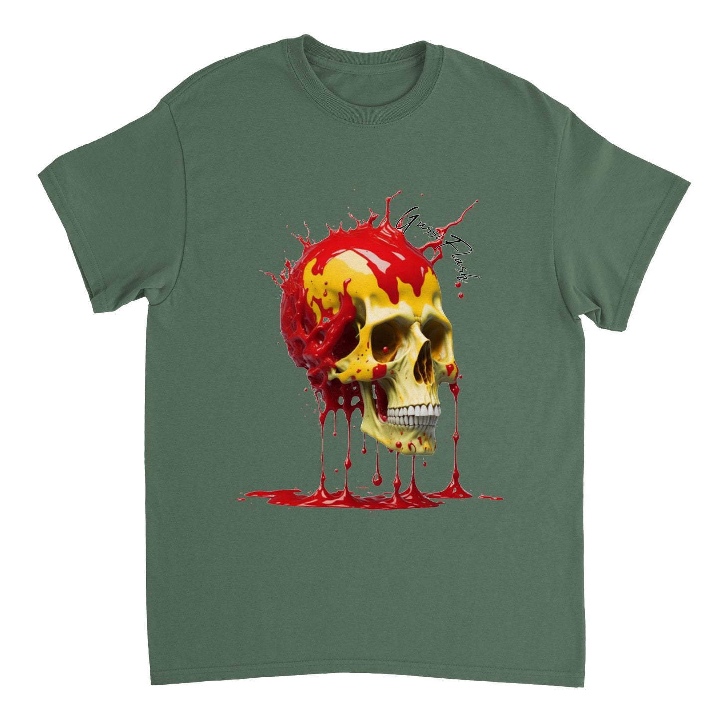 Schweres Unisex T-Shirt mit Skull von GussiFlash