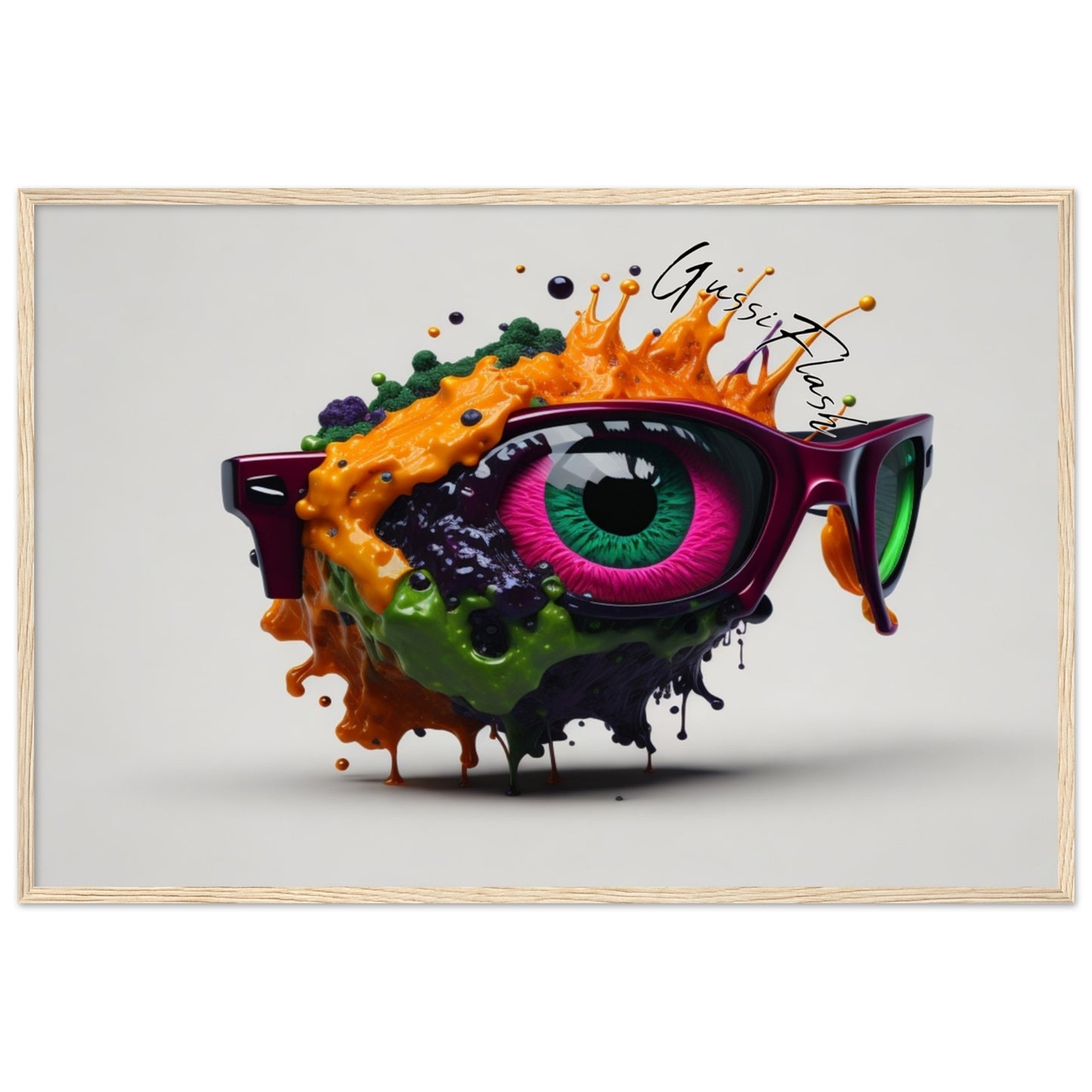 Premium-Poster aus mattem Papier mit Holzrahmen