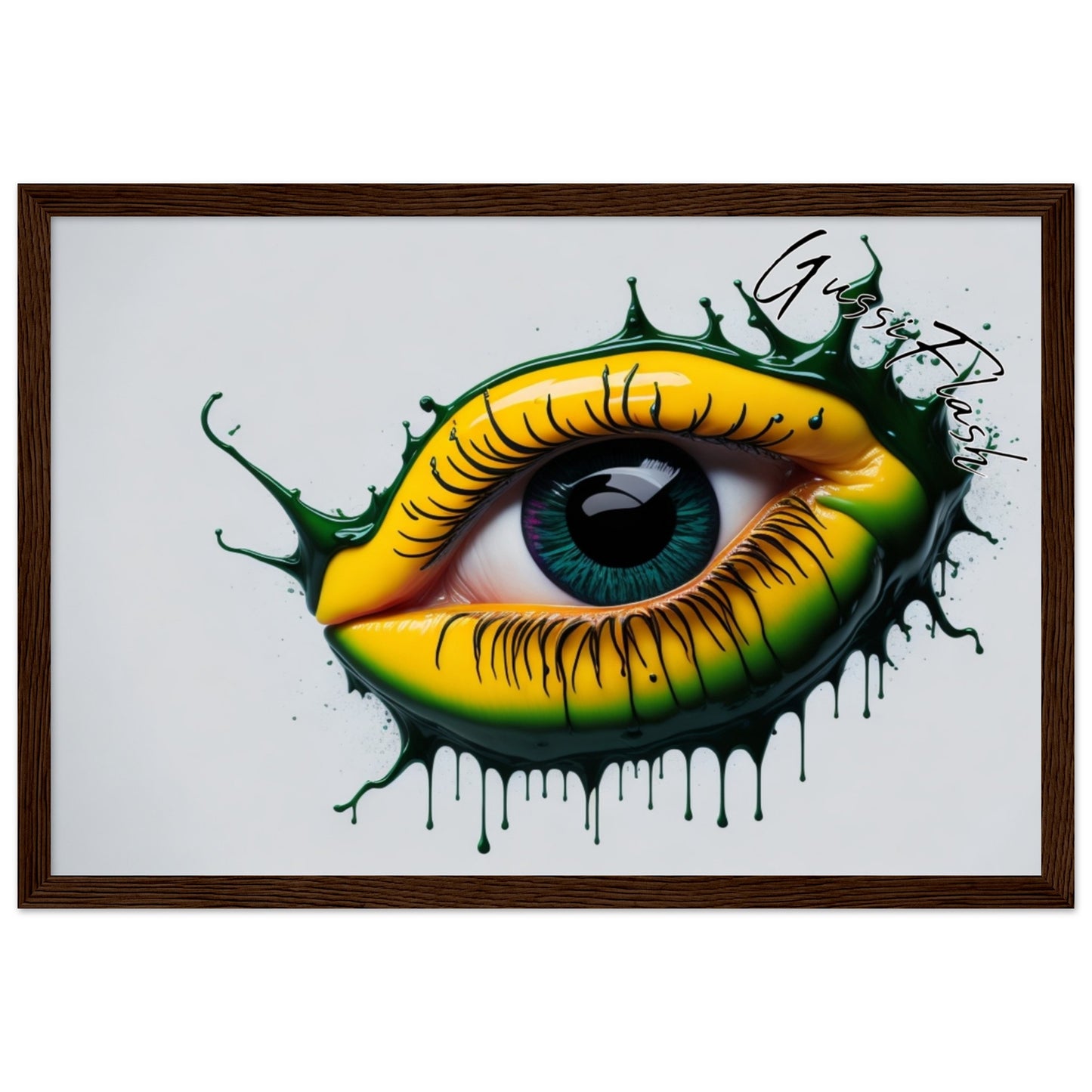 Premium-Poster aus mattem Papier mit Holzrahmen