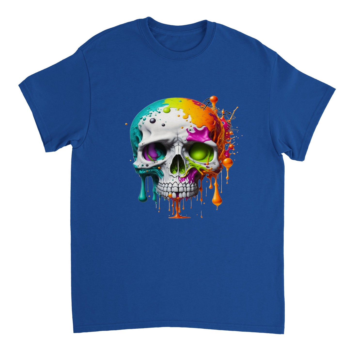 Schweres Unisex T-Shirt mit GussiFlash Skull
