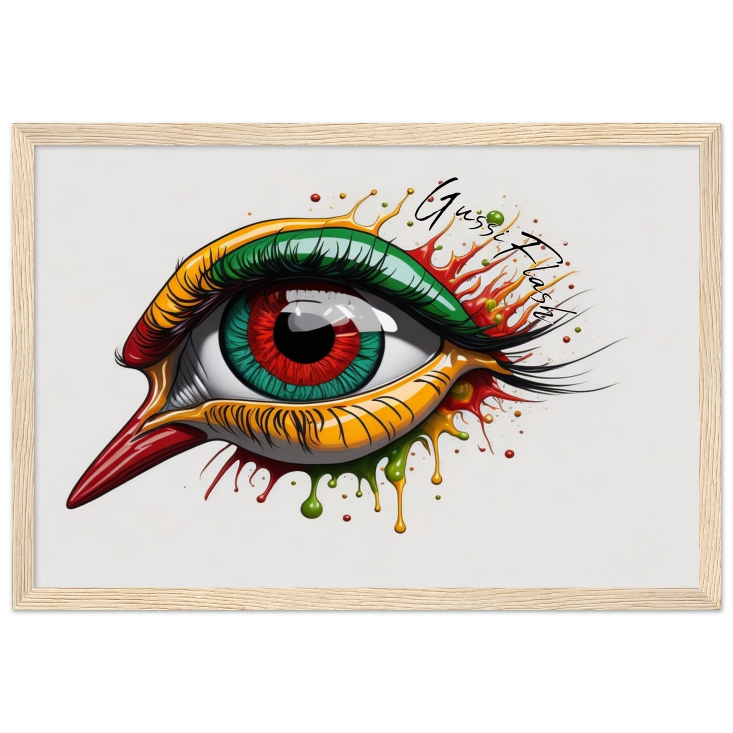 Premium-Poster aus mattem Papier mit Holzrahmen