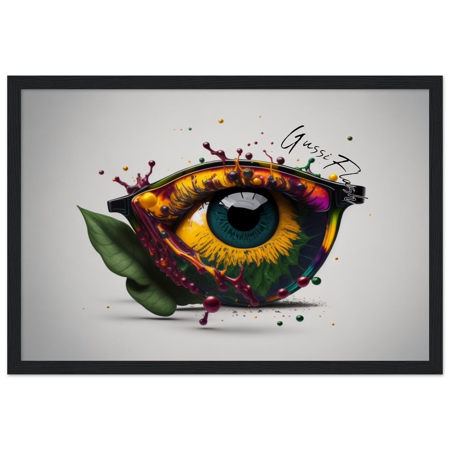 Premium-Poster aus mattem Papier mit Holzrahmen