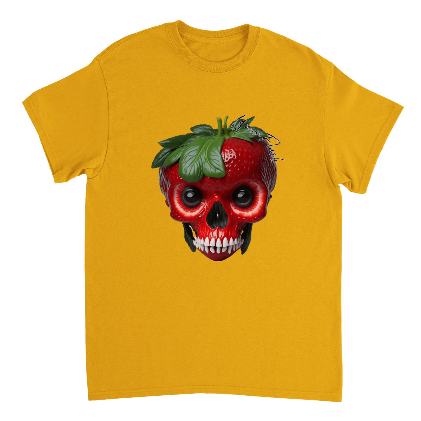 Schweres Unisex T-Shirt mit GussiFlash Skull