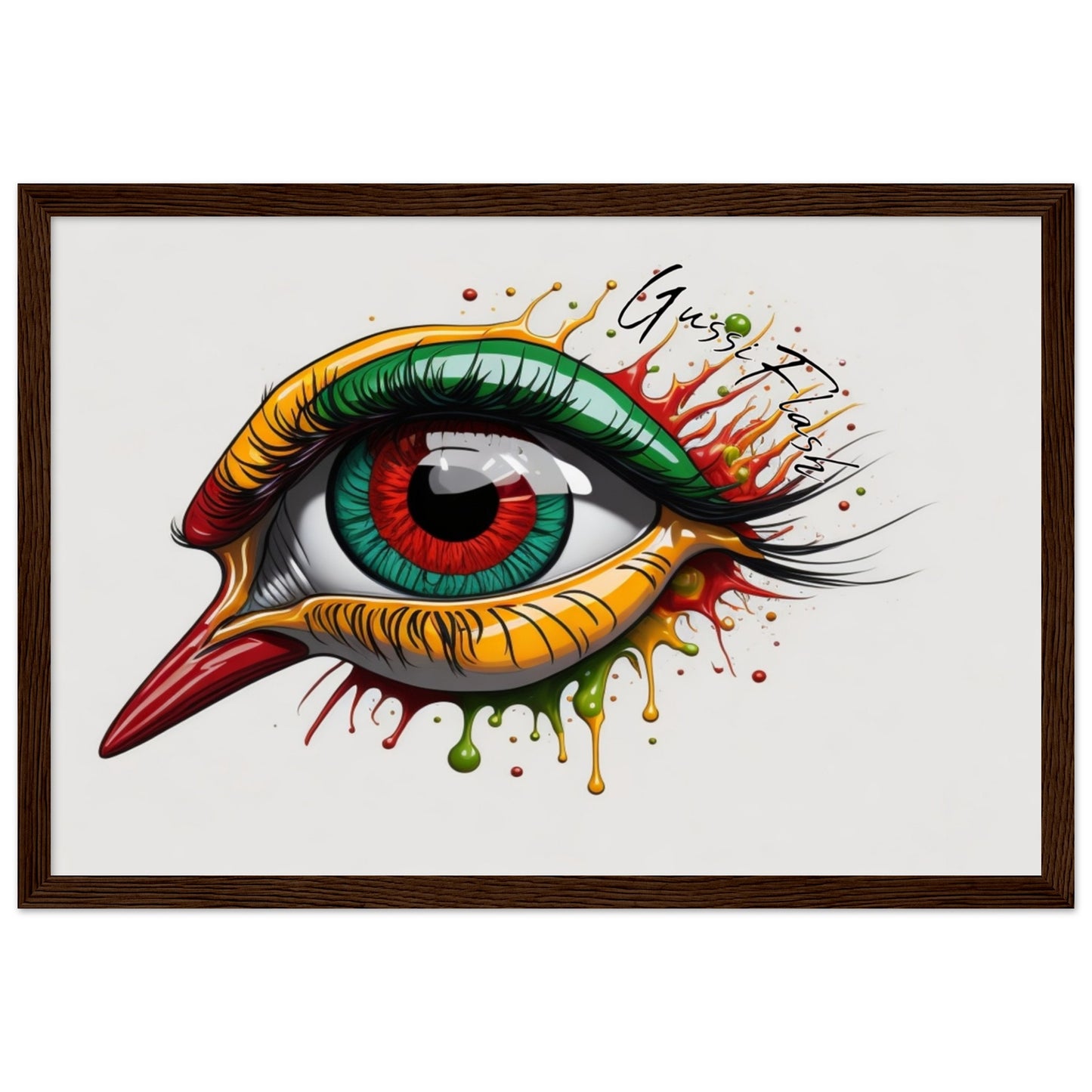 Premium-Poster aus mattem Papier mit Holzrahmen