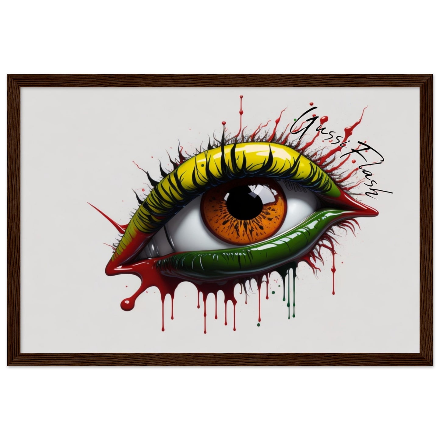 Premium-Poster aus mattem Papier mit Holzrahmen