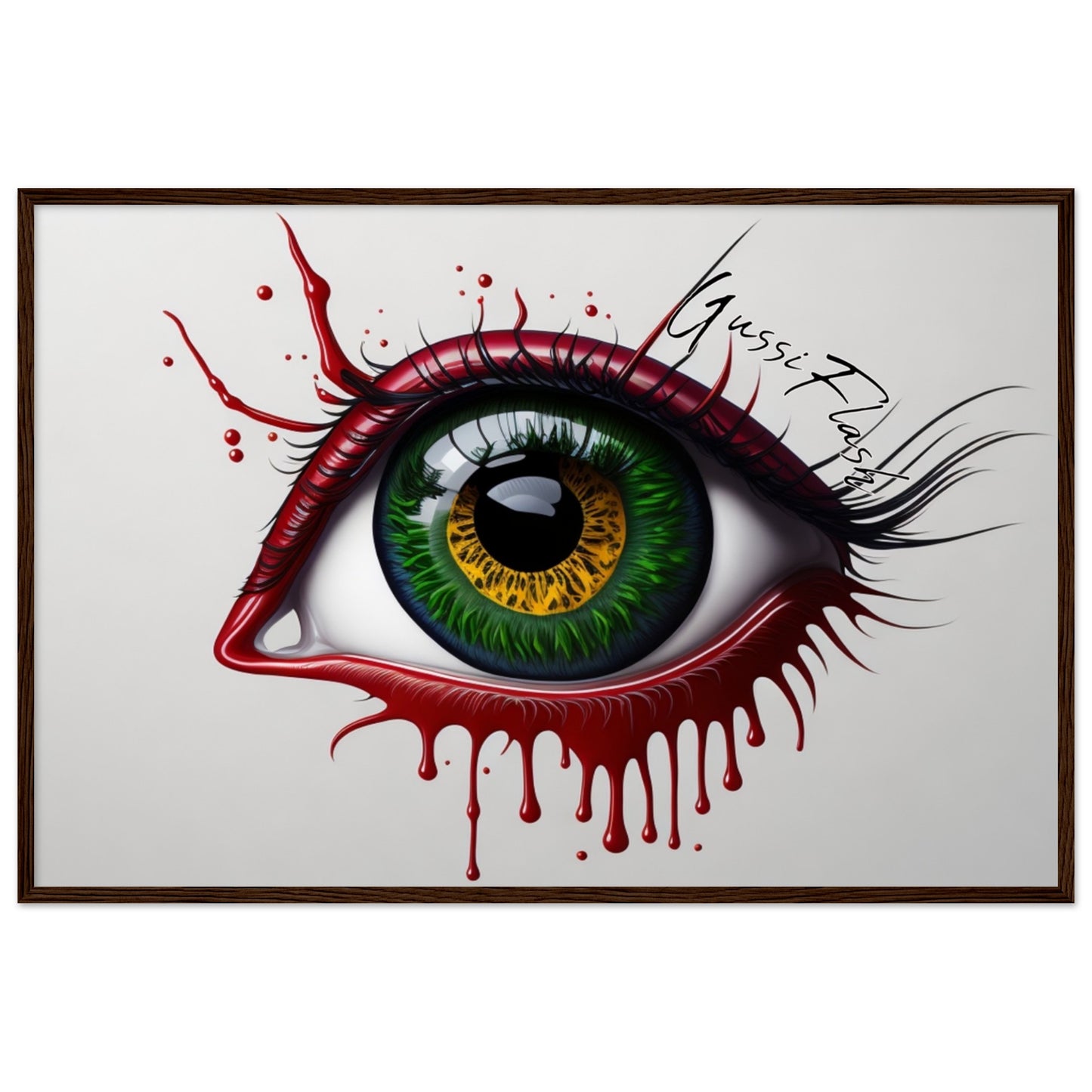 Premium-Poster aus mattem Papier mit Holzrahmen