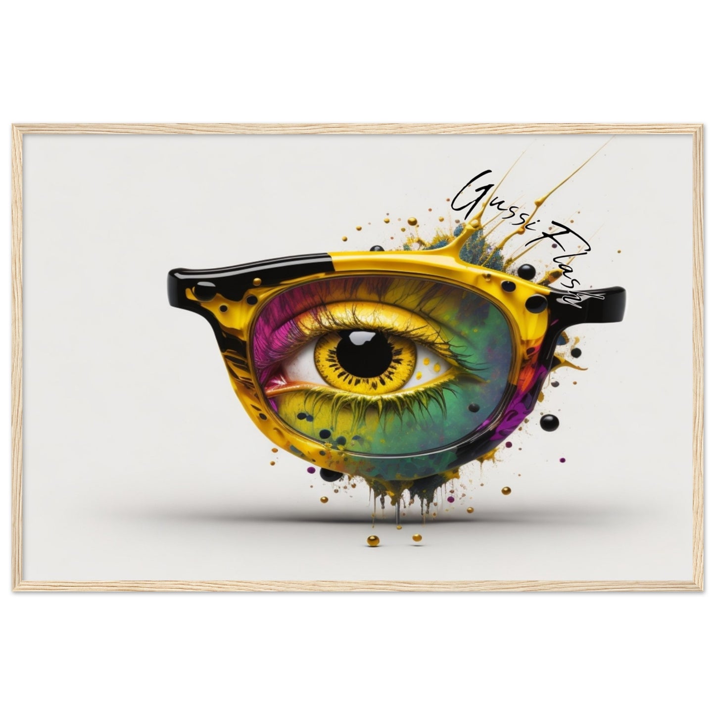 Premium-Poster aus mattem Papier mit Holzrahmen