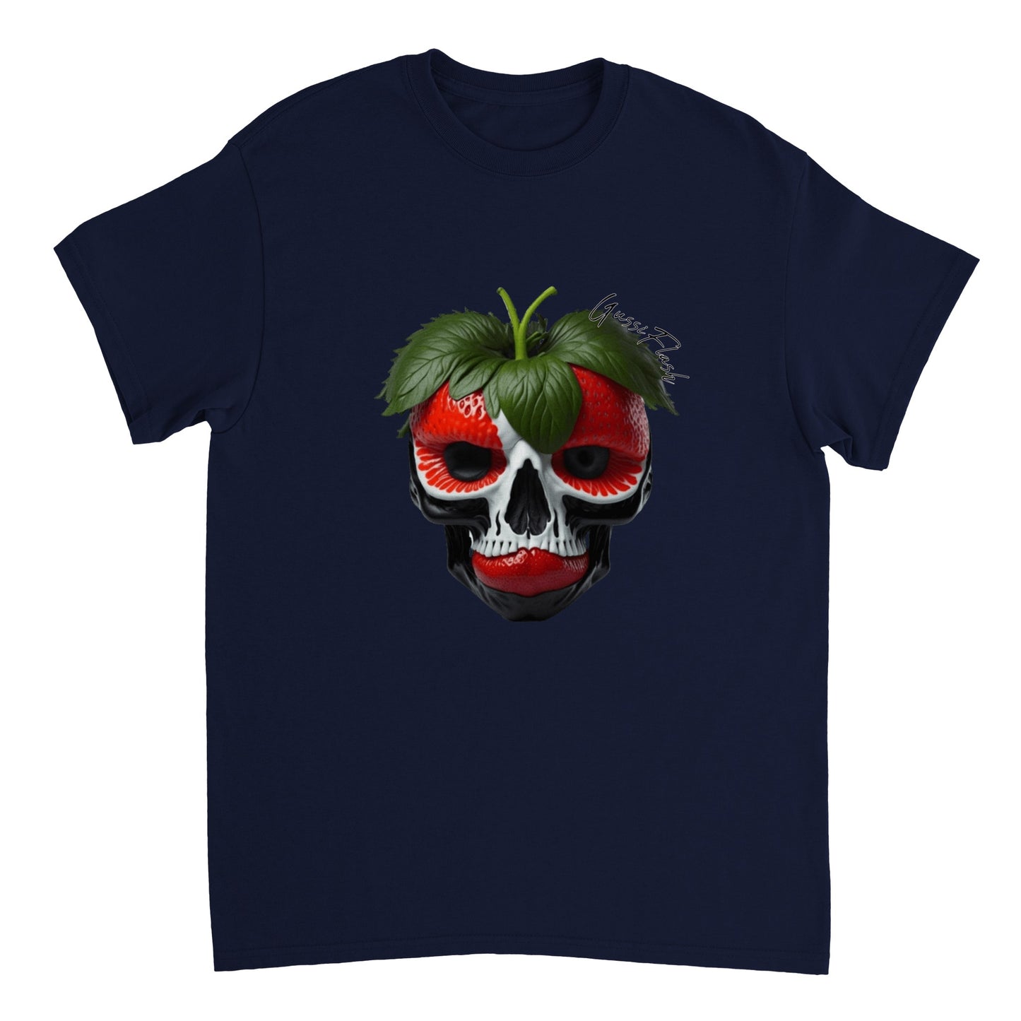 Schweres Unisex T-Shirt mit GussiFlash Skull