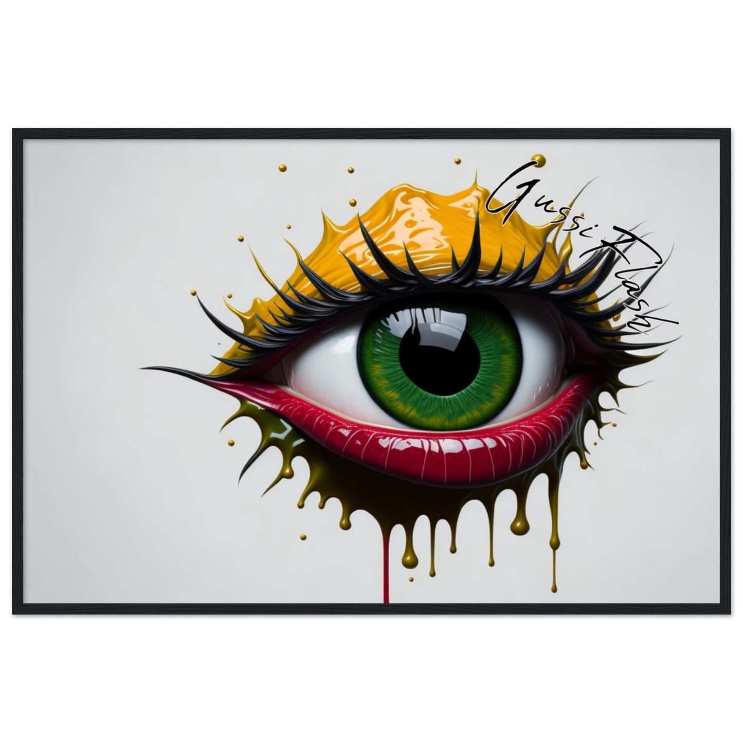 Premium-Poster aus mattem Papier mit Holzrahmen