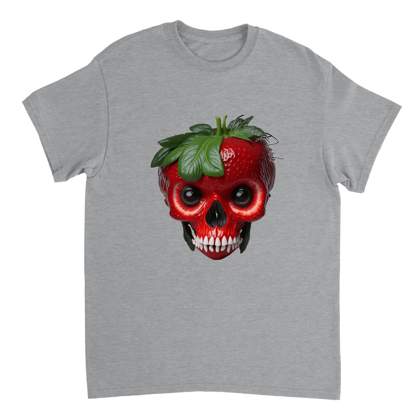 Schweres Unisex T-Shirt mit GussiFlash Skull
