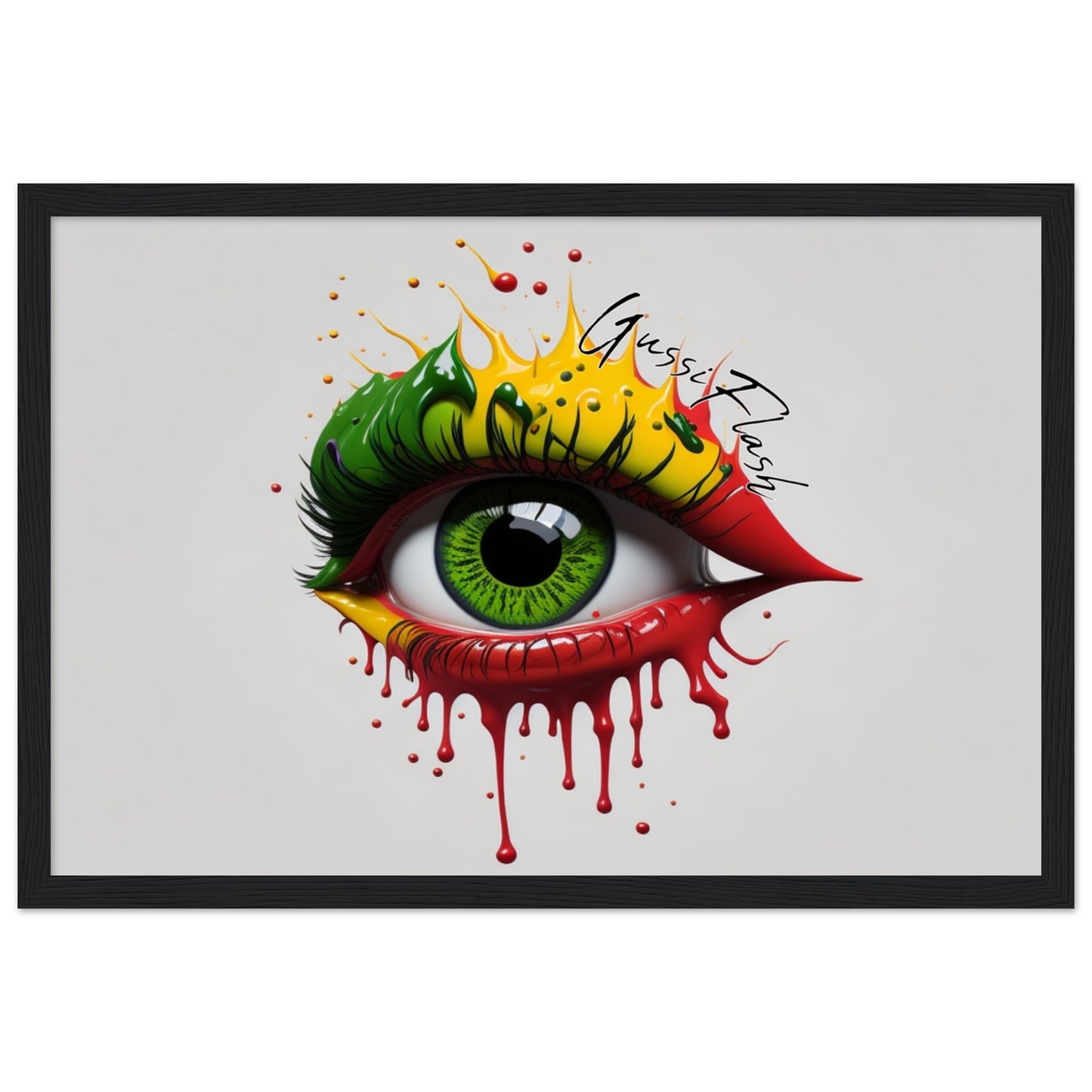 Premium-Poster aus mattem Papier mit Holzrahmen
