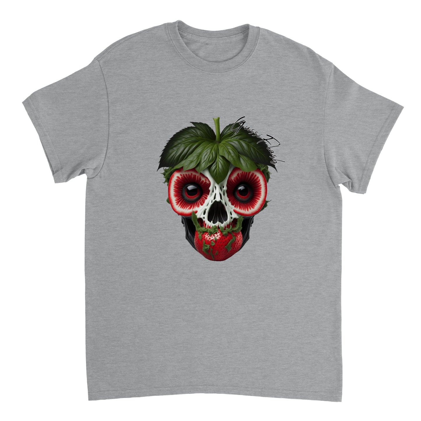 Schweres Unisex T-Shirt mit GussiFlash Skull