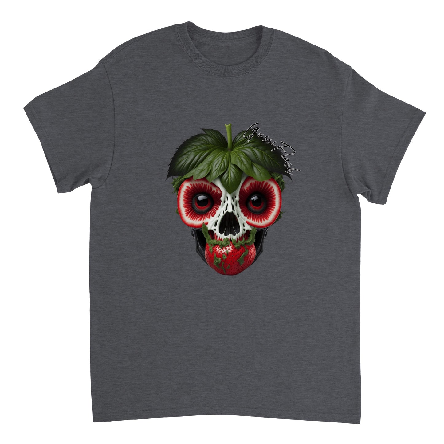 Schweres Unisex T-Shirt mit GussiFlash Skull