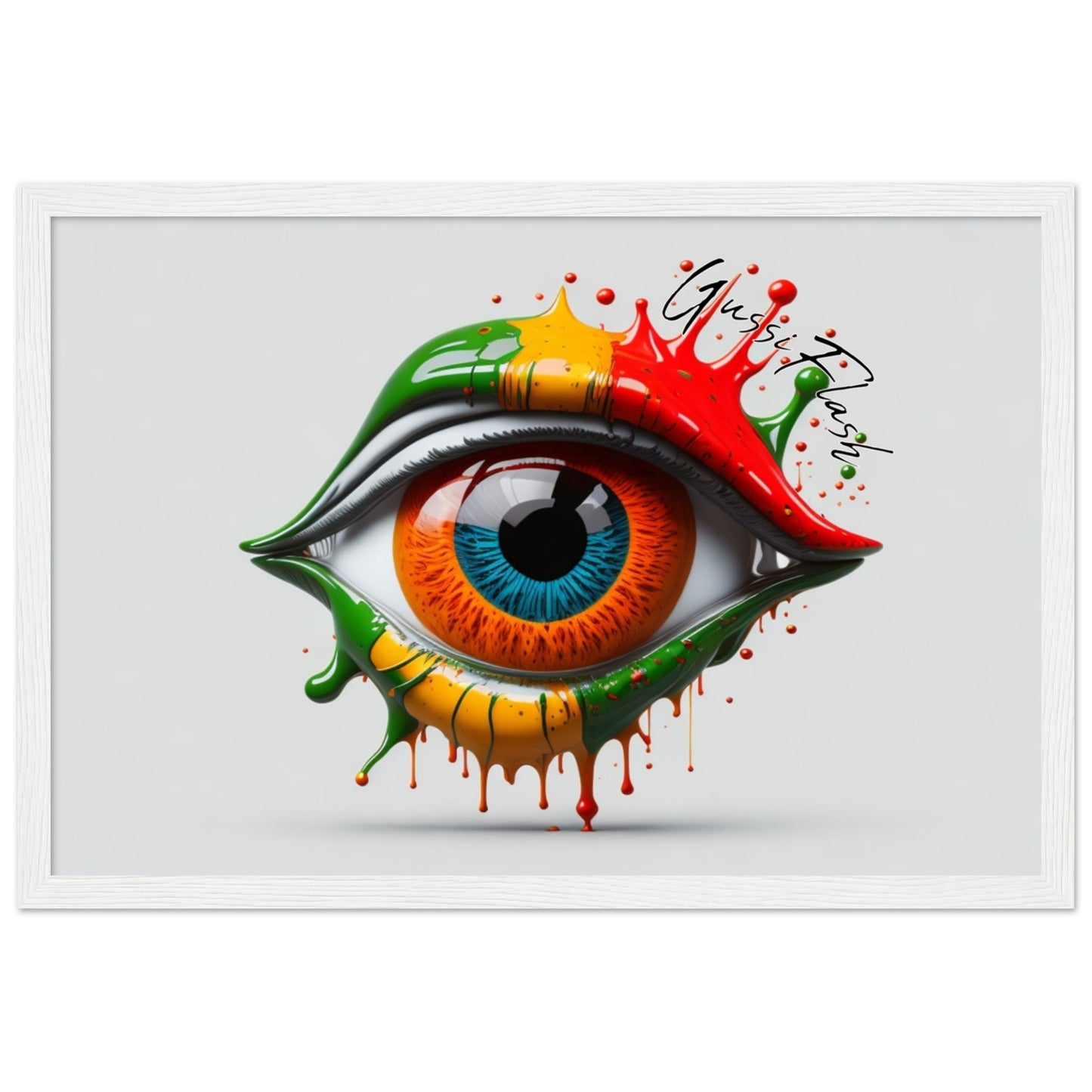 Premium-Poster aus mattem Papier mit Holzrahmen
