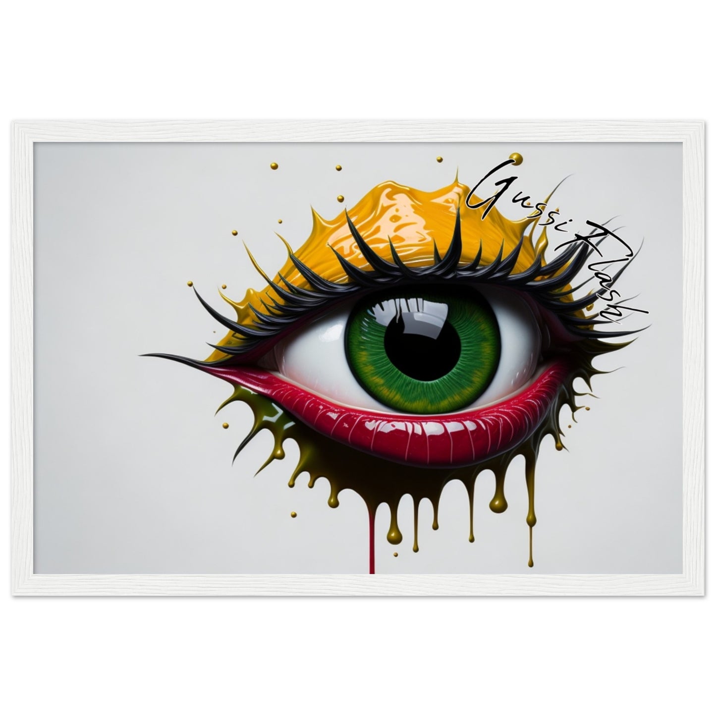 Premium-Poster aus mattem Papier mit Holzrahmen