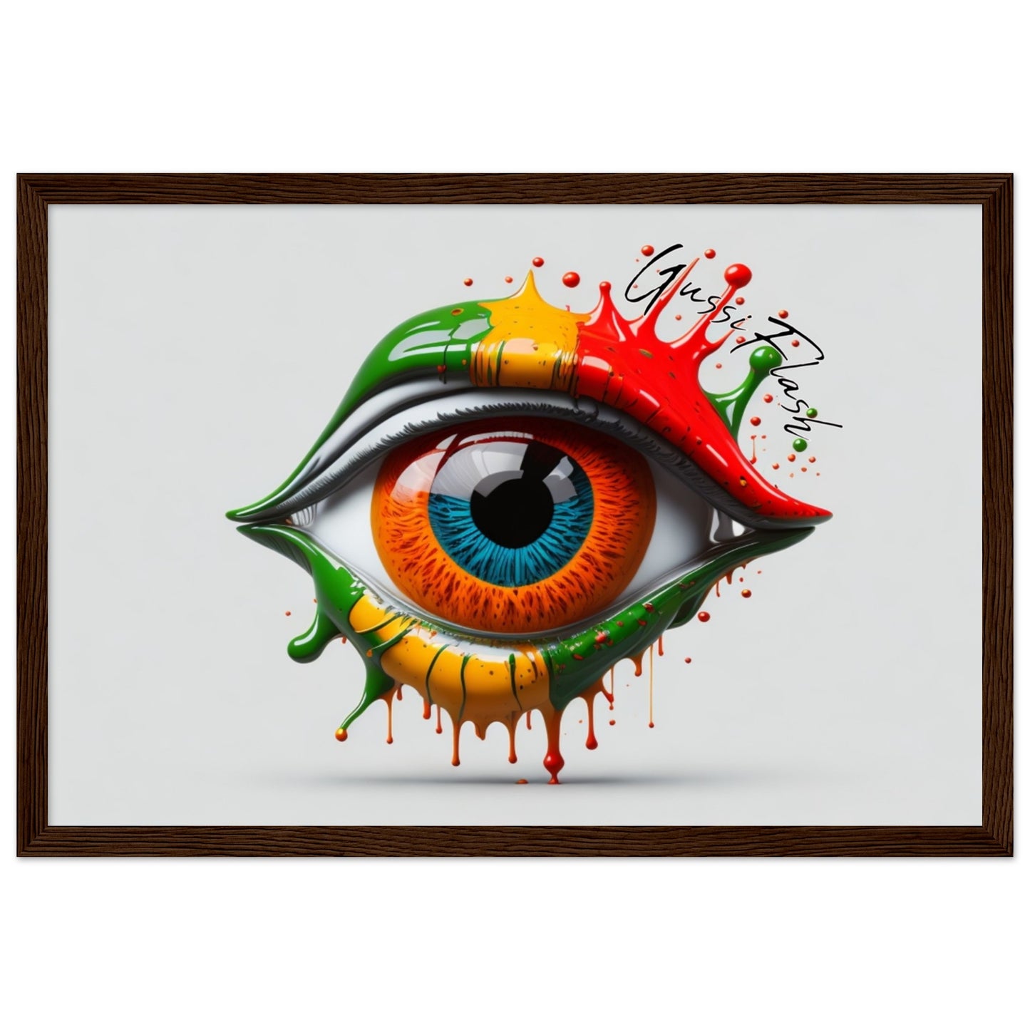 Premium-Poster aus mattem Papier mit Holzrahmen