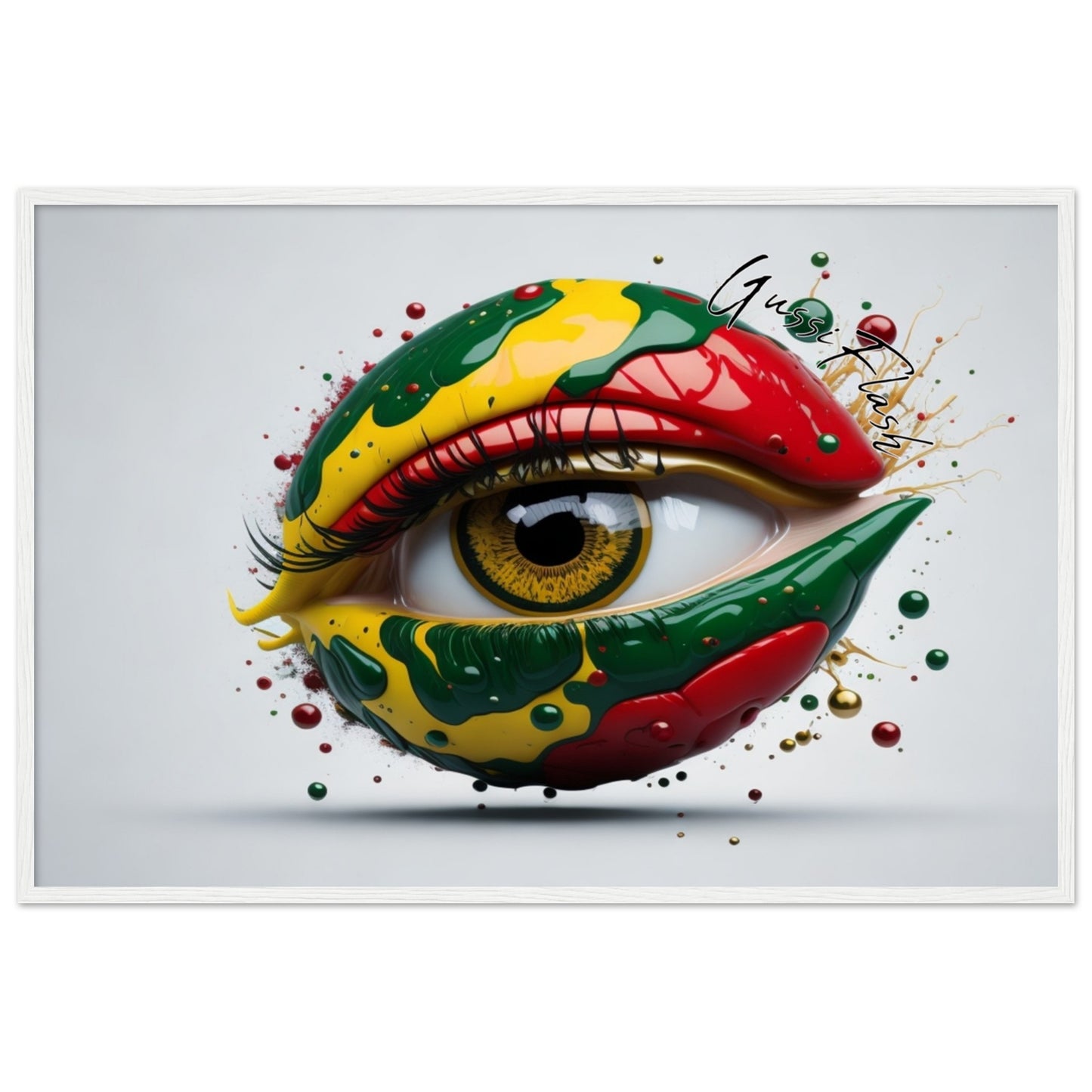 Premium-Poster aus mattem Papier mit Holzrahmen