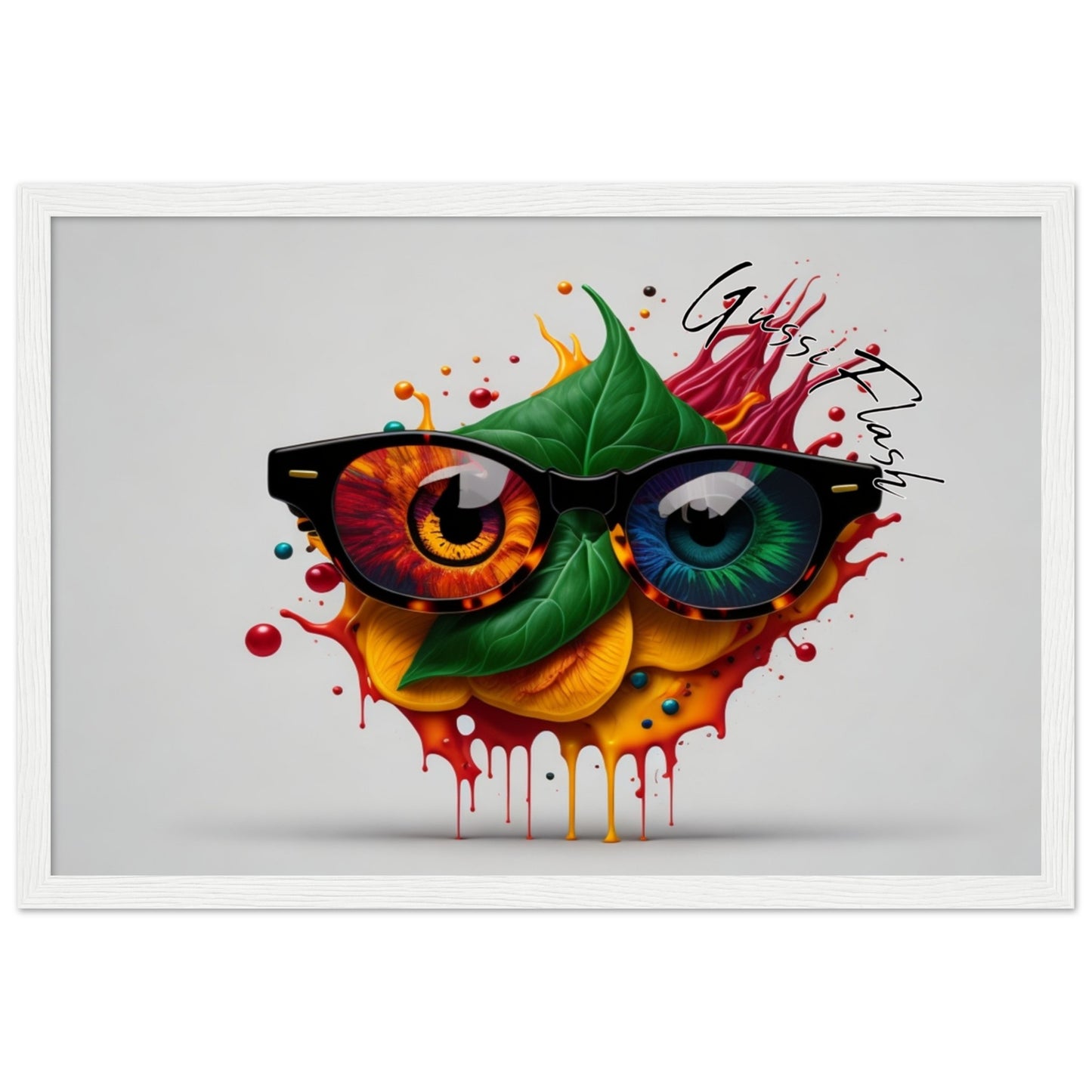 Premium-Poster aus mattem Papier mit Holzrahmen