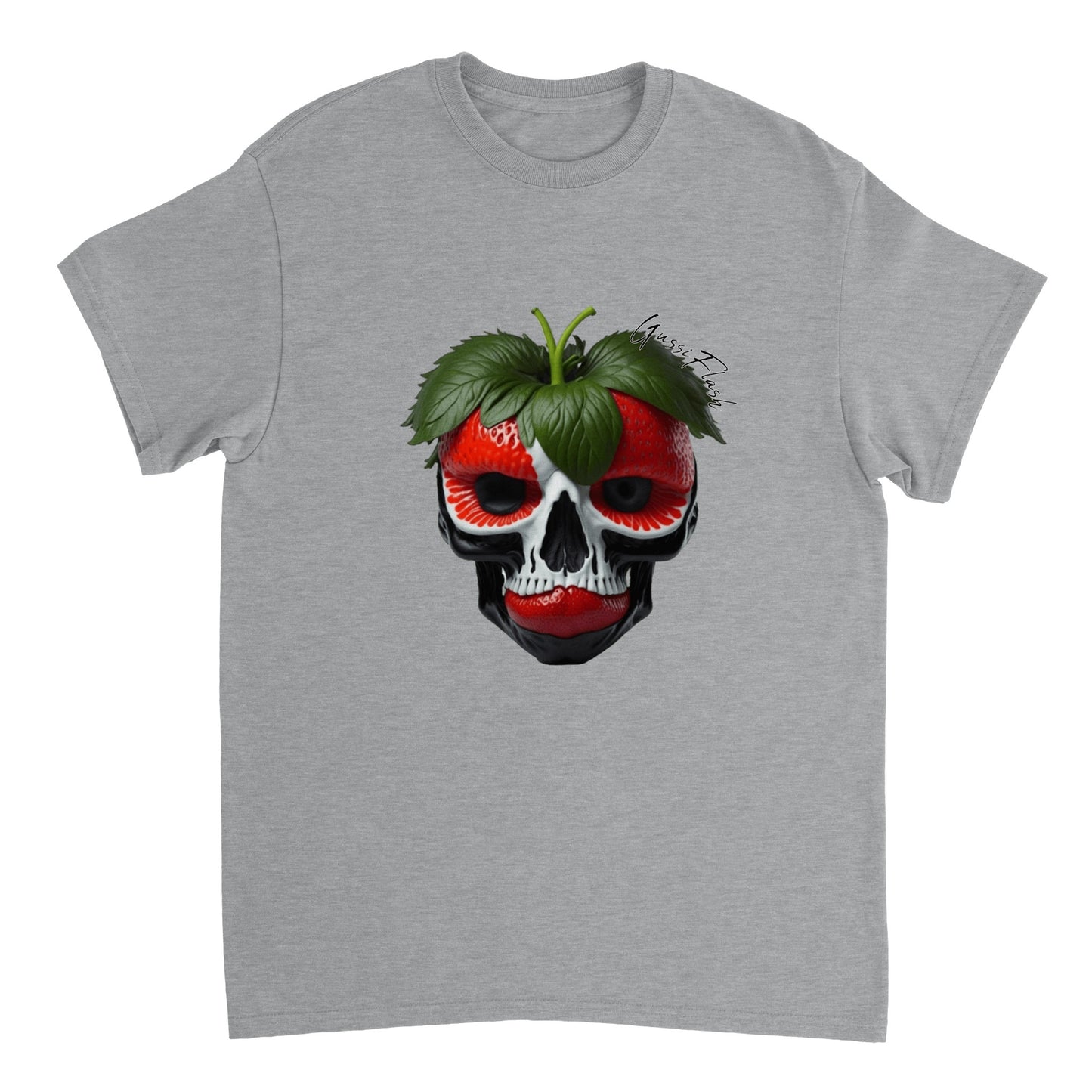Schweres Unisex T-Shirt mit GussiFlash Skull