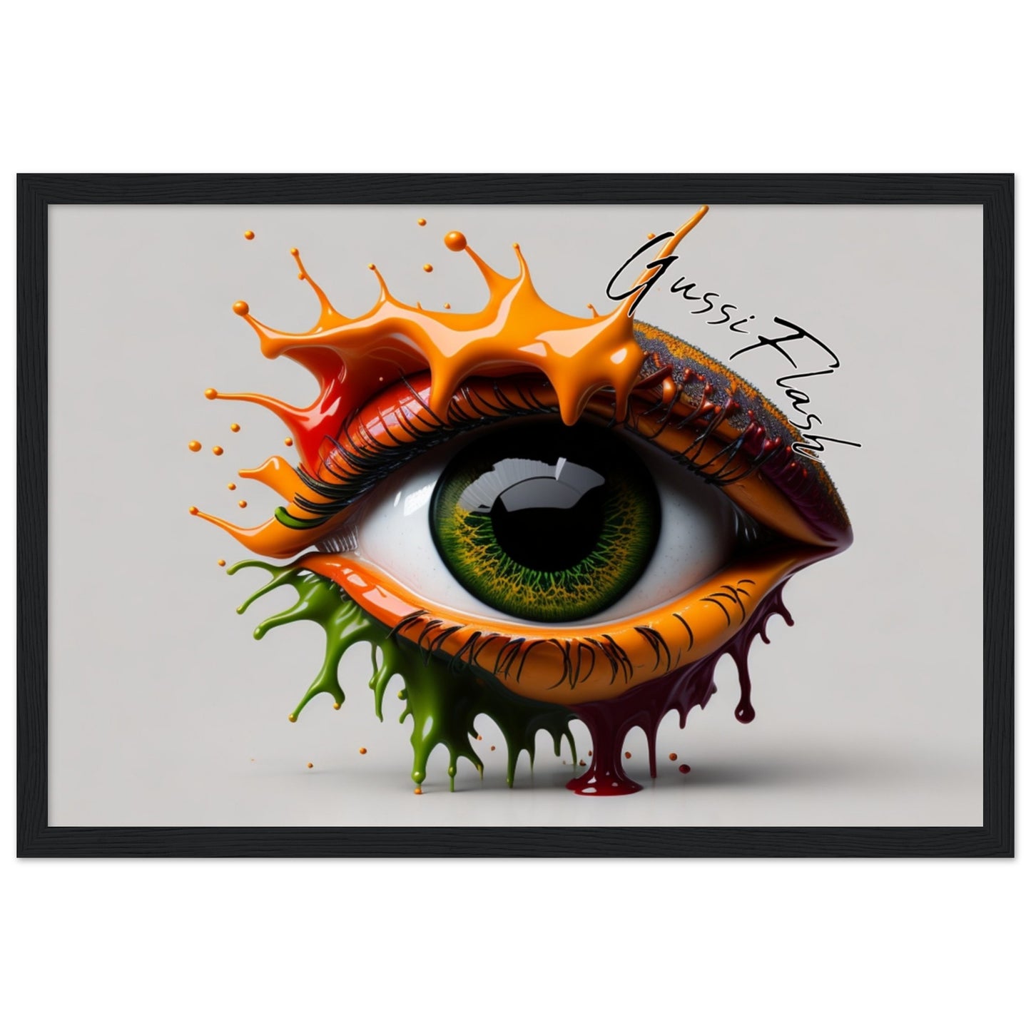 Premium-Poster aus mattem Papier mit Holzrahmen