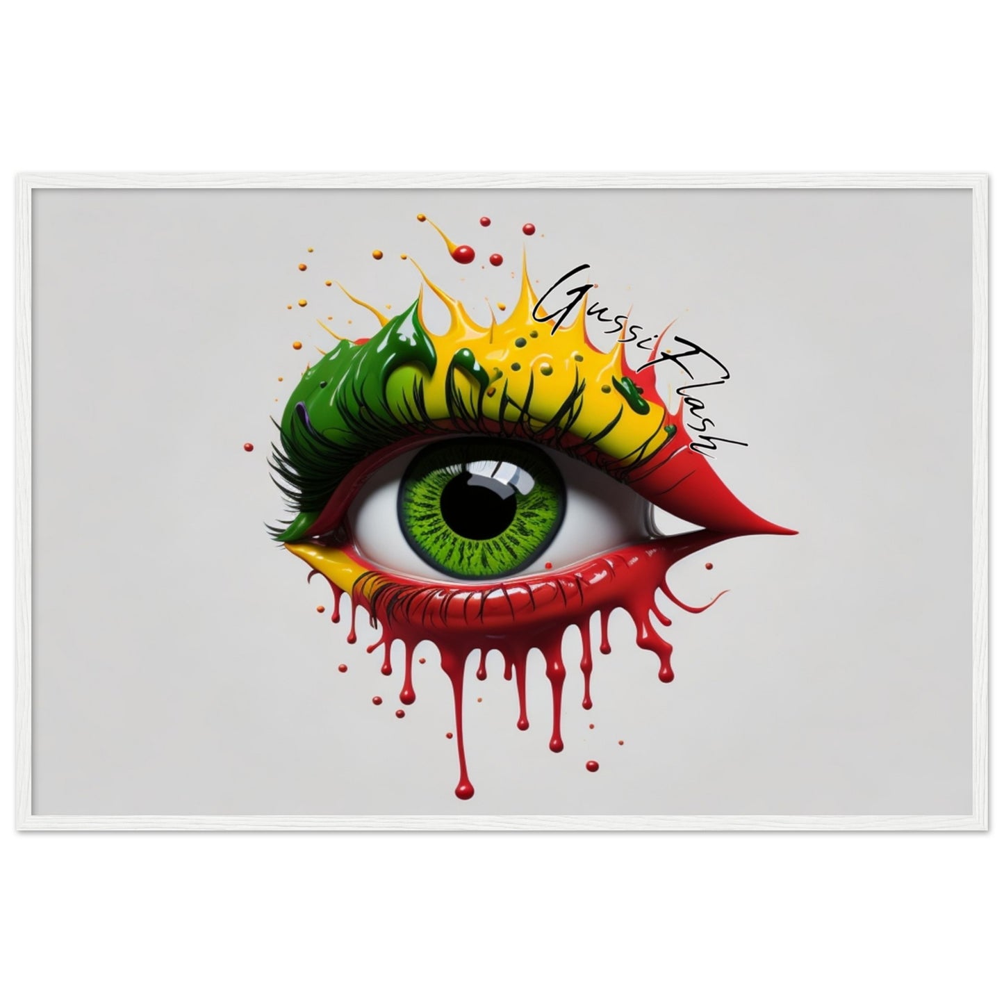 Premium-Poster aus mattem Papier mit Holzrahmen
