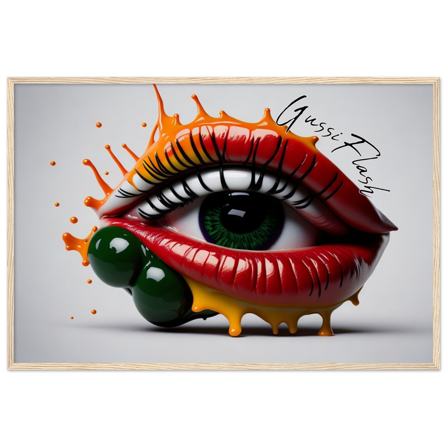 Premium-Poster aus mattem Papier mit Holzrahmen