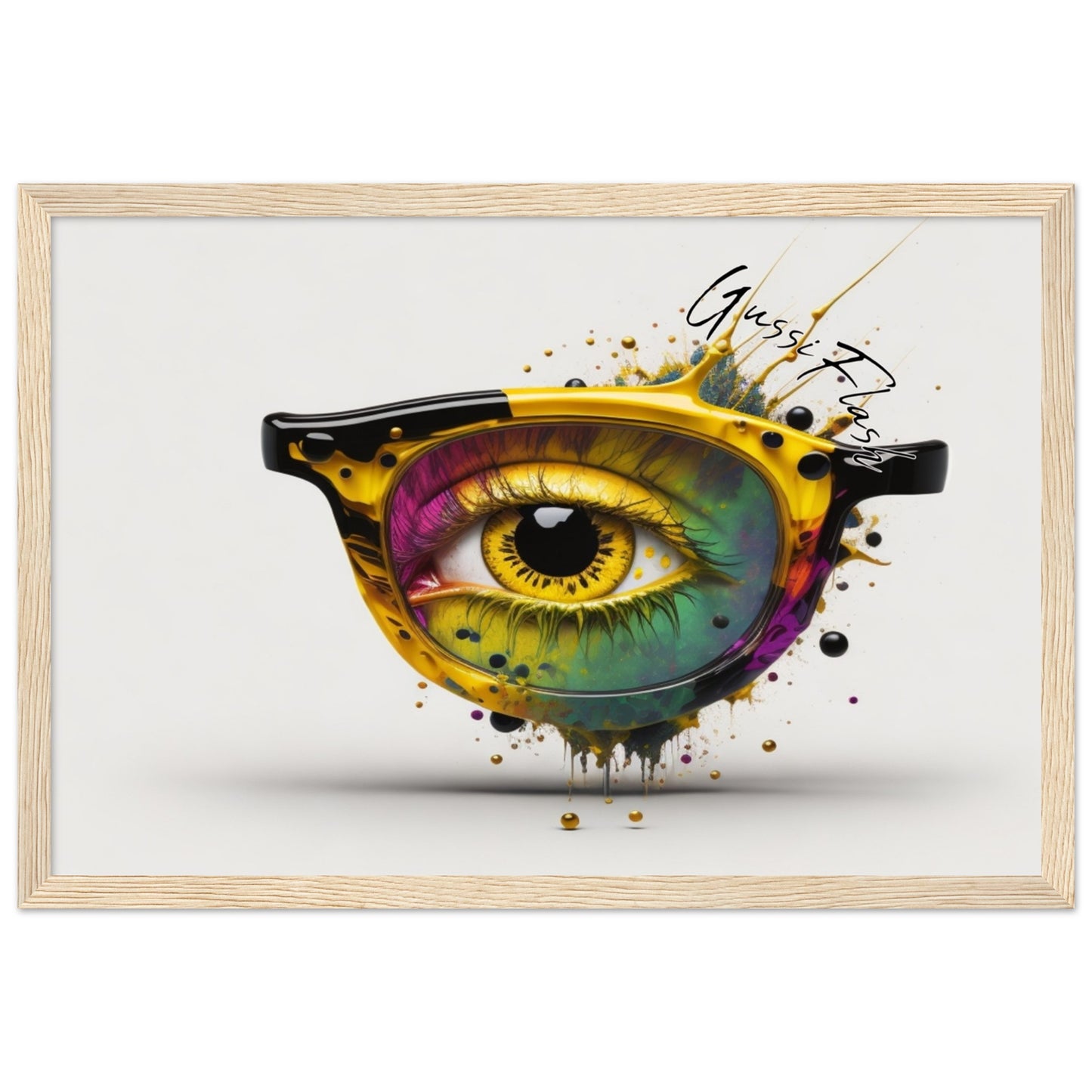 Premium-Poster aus mattem Papier mit Holzrahmen