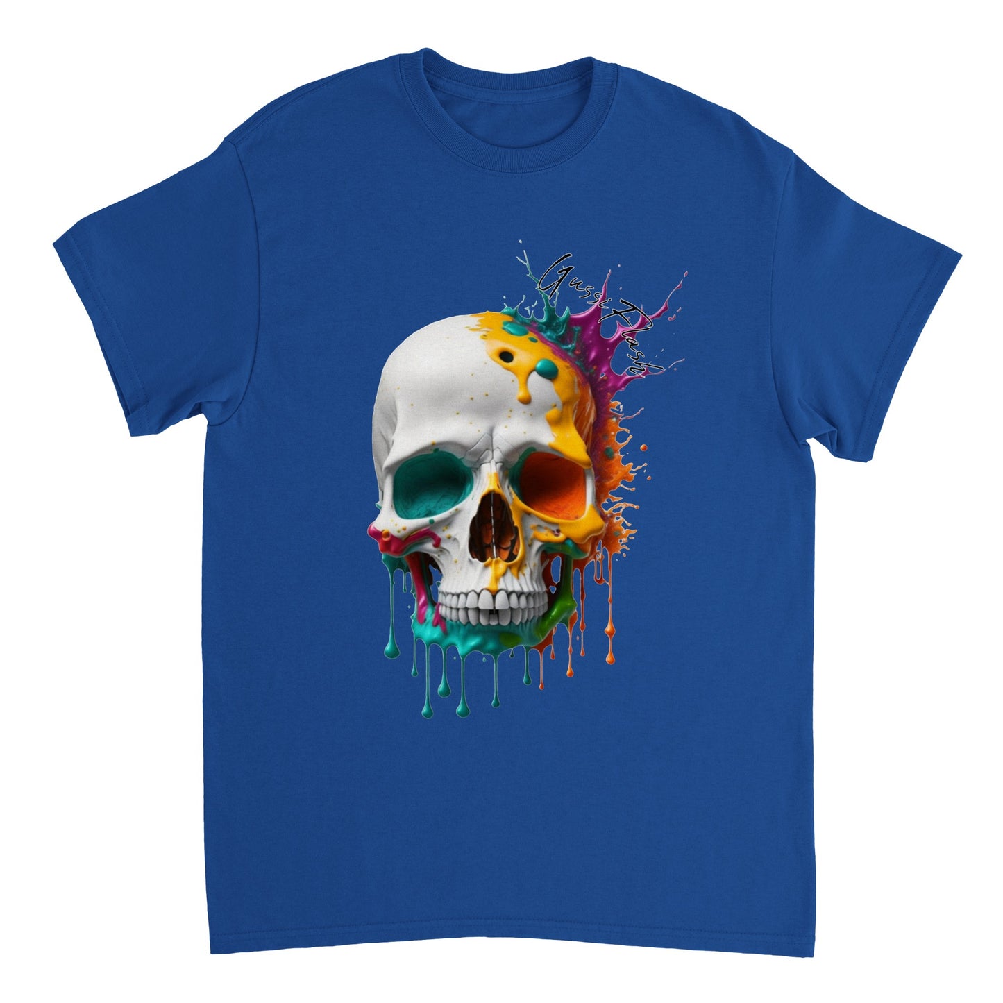 Schweres Unisex T-Shirt mit GussiFlash Skull