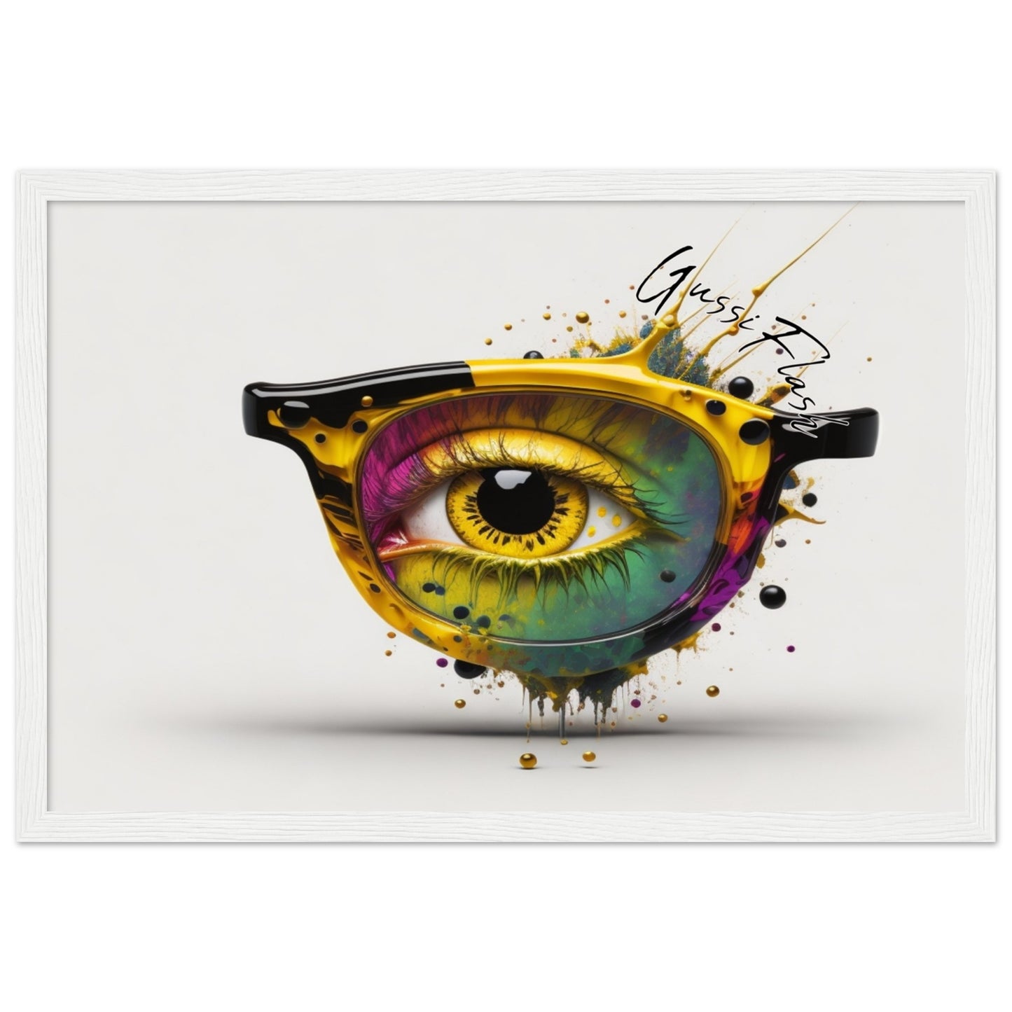 Premium-Poster aus mattem Papier mit Holzrahmen