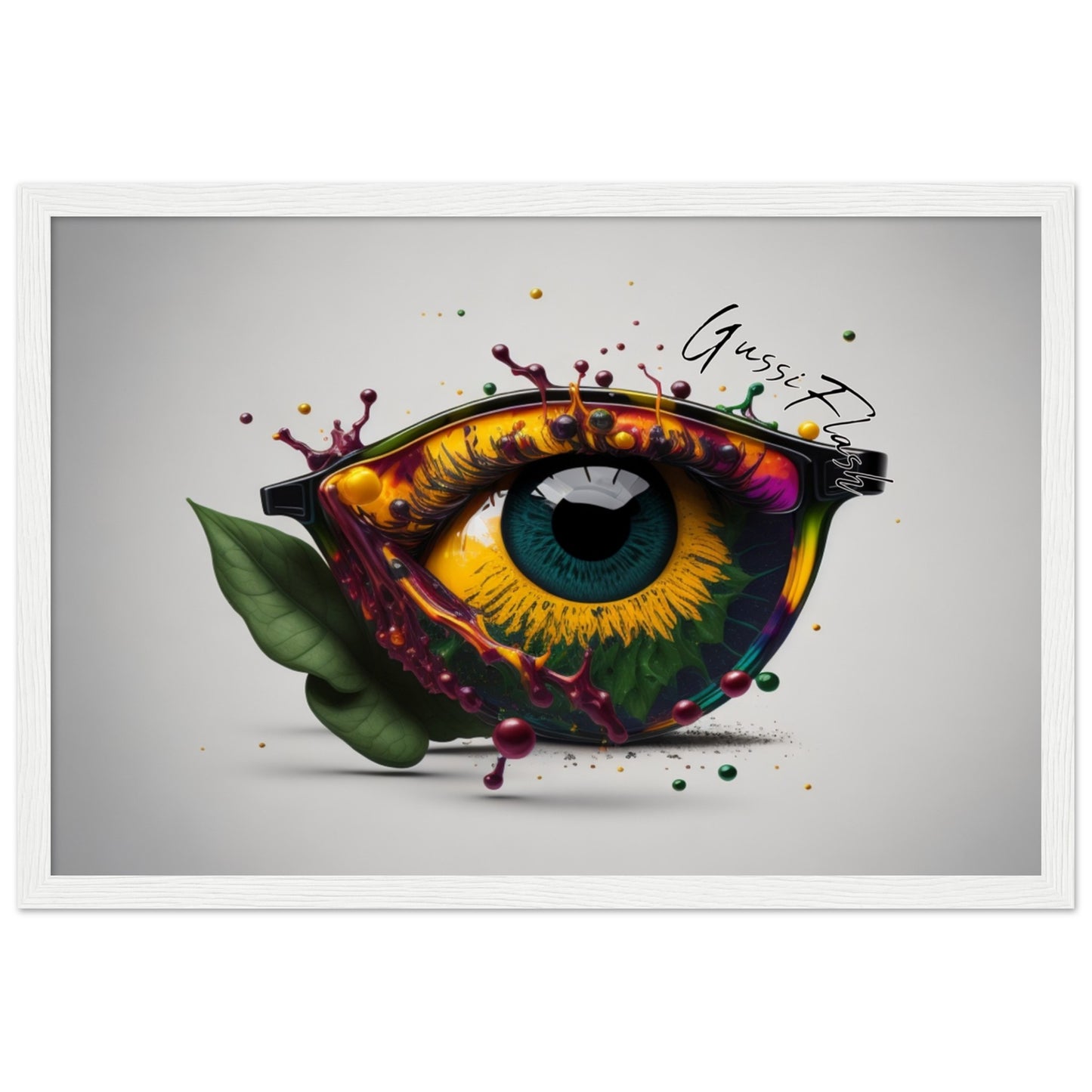 Premium-Poster aus mattem Papier mit Holzrahmen