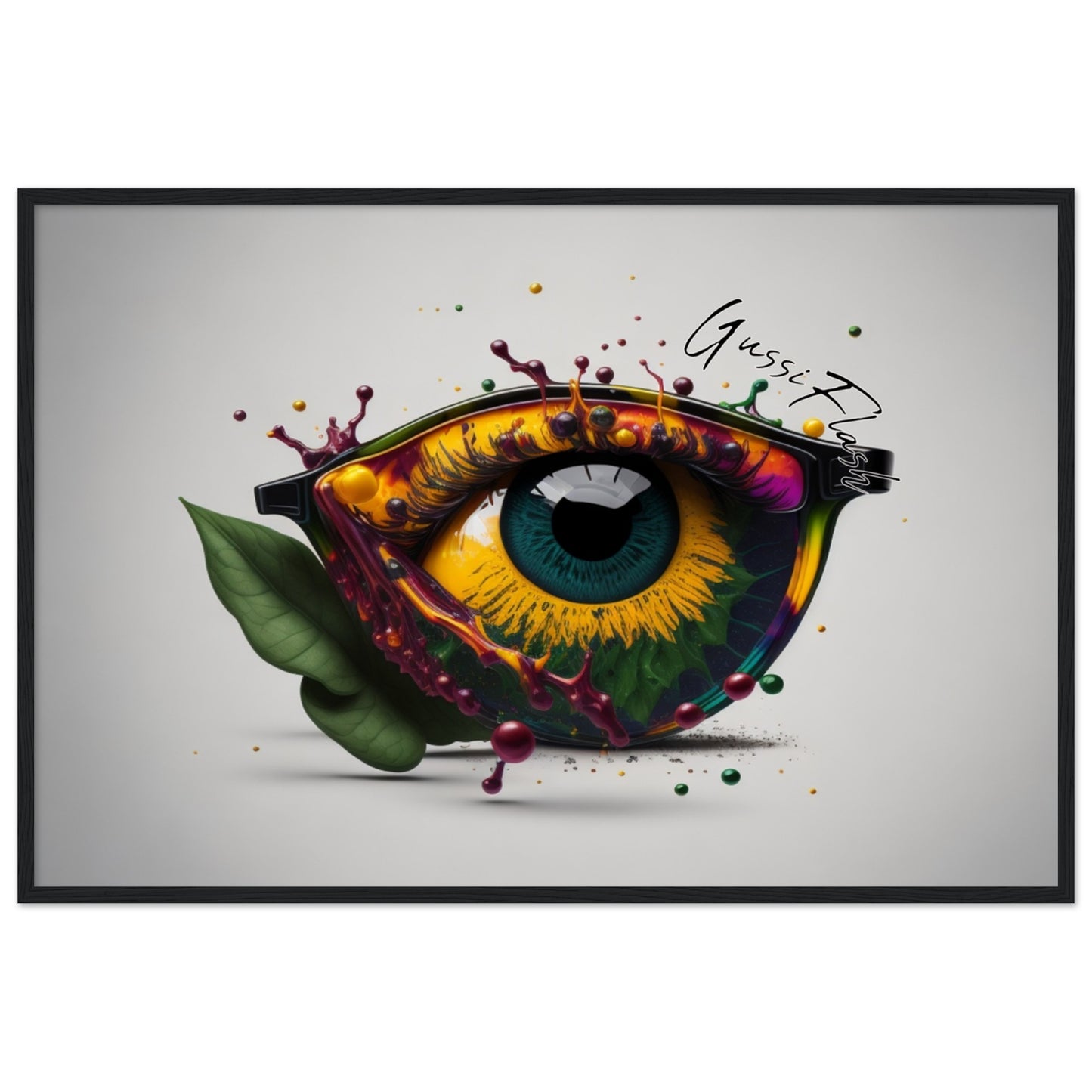 Premium-Poster aus mattem Papier mit Holzrahmen