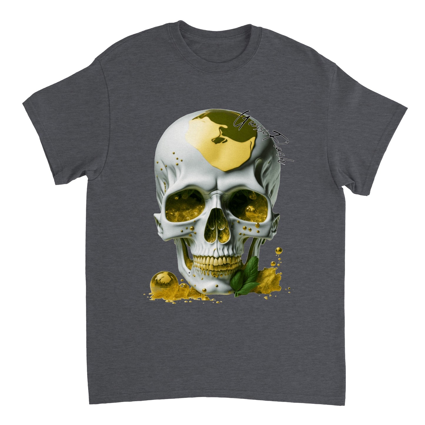 Schweres Unisex T-Shirt mit GussiFlash Skull